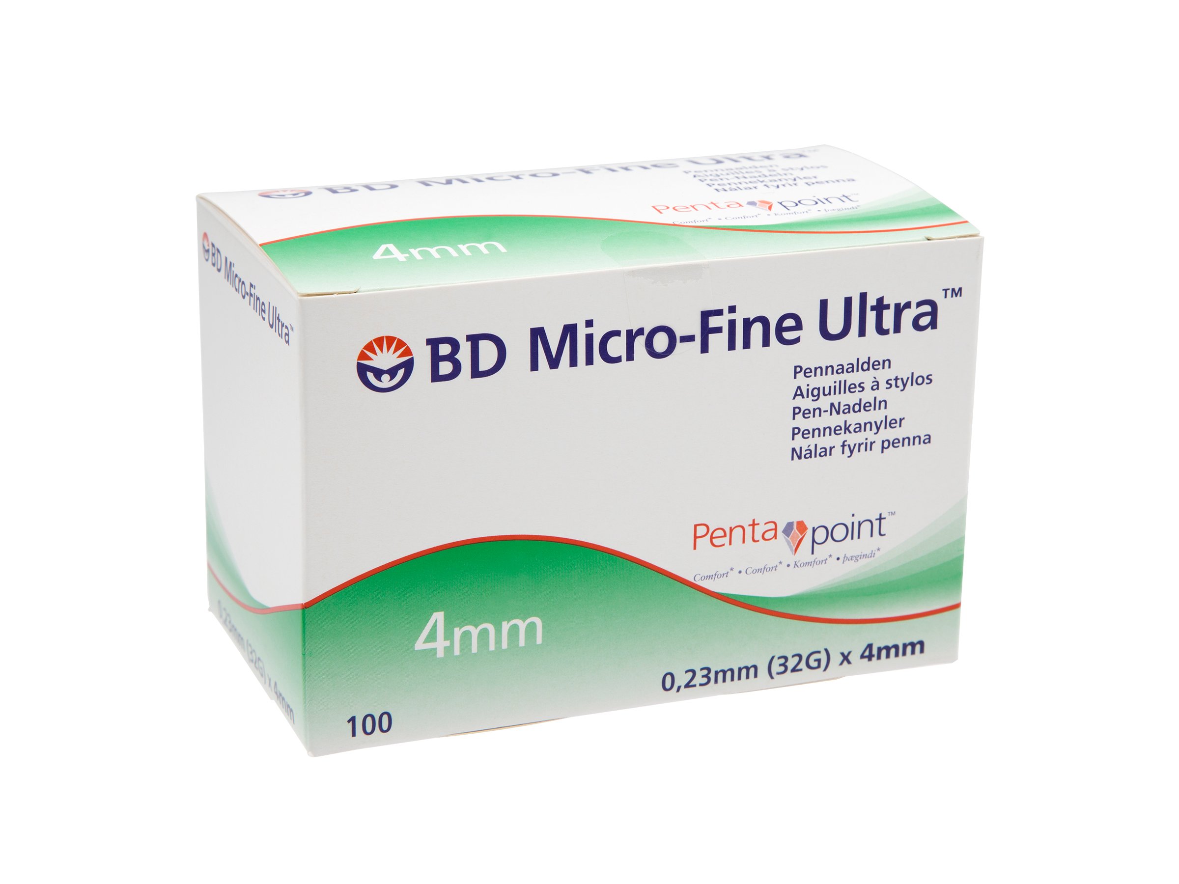 BD Micro-Fine+ Ultra, 4 mm, 100 stk.