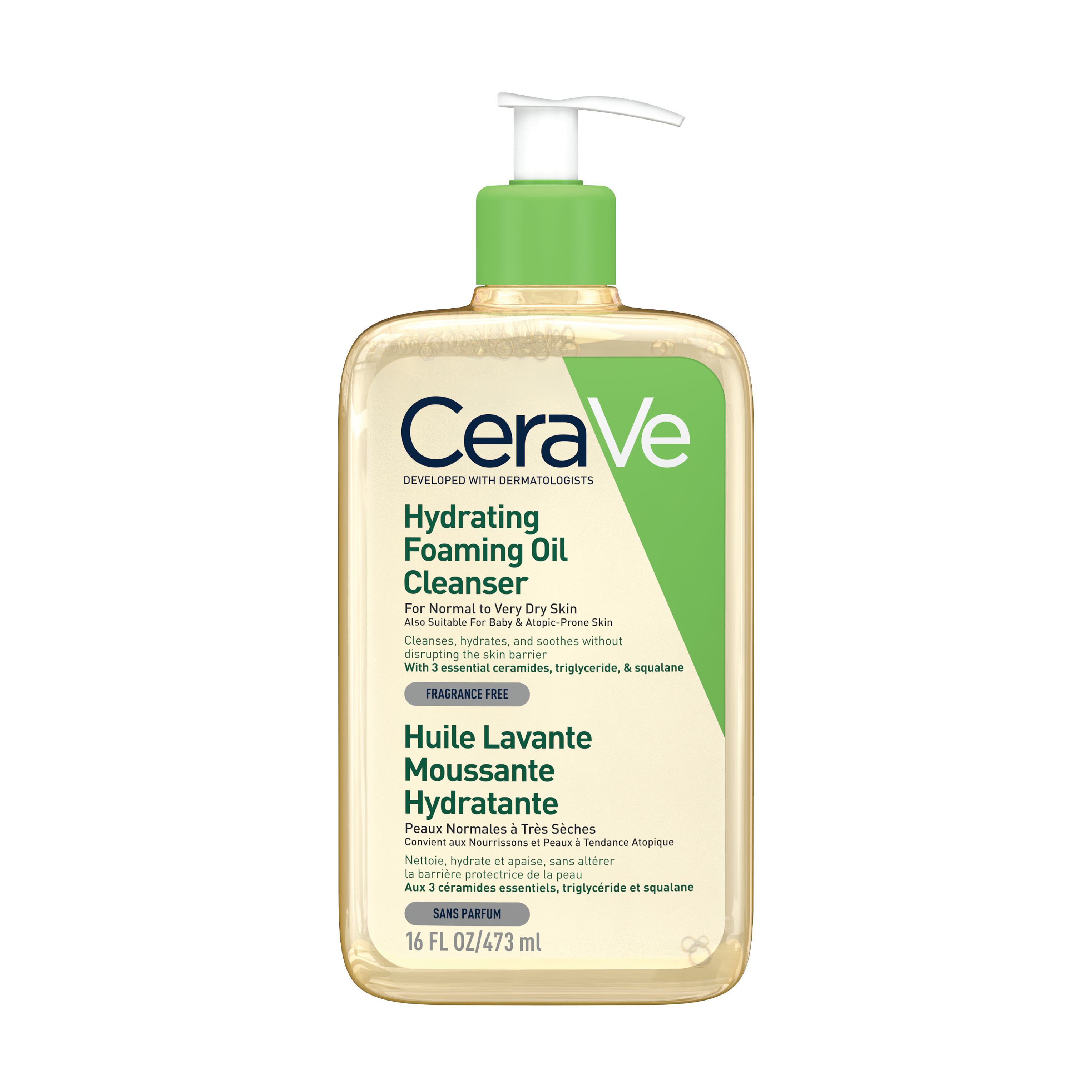 CeraVe Hydrating Foaming Oil Cleanser, 473 ml