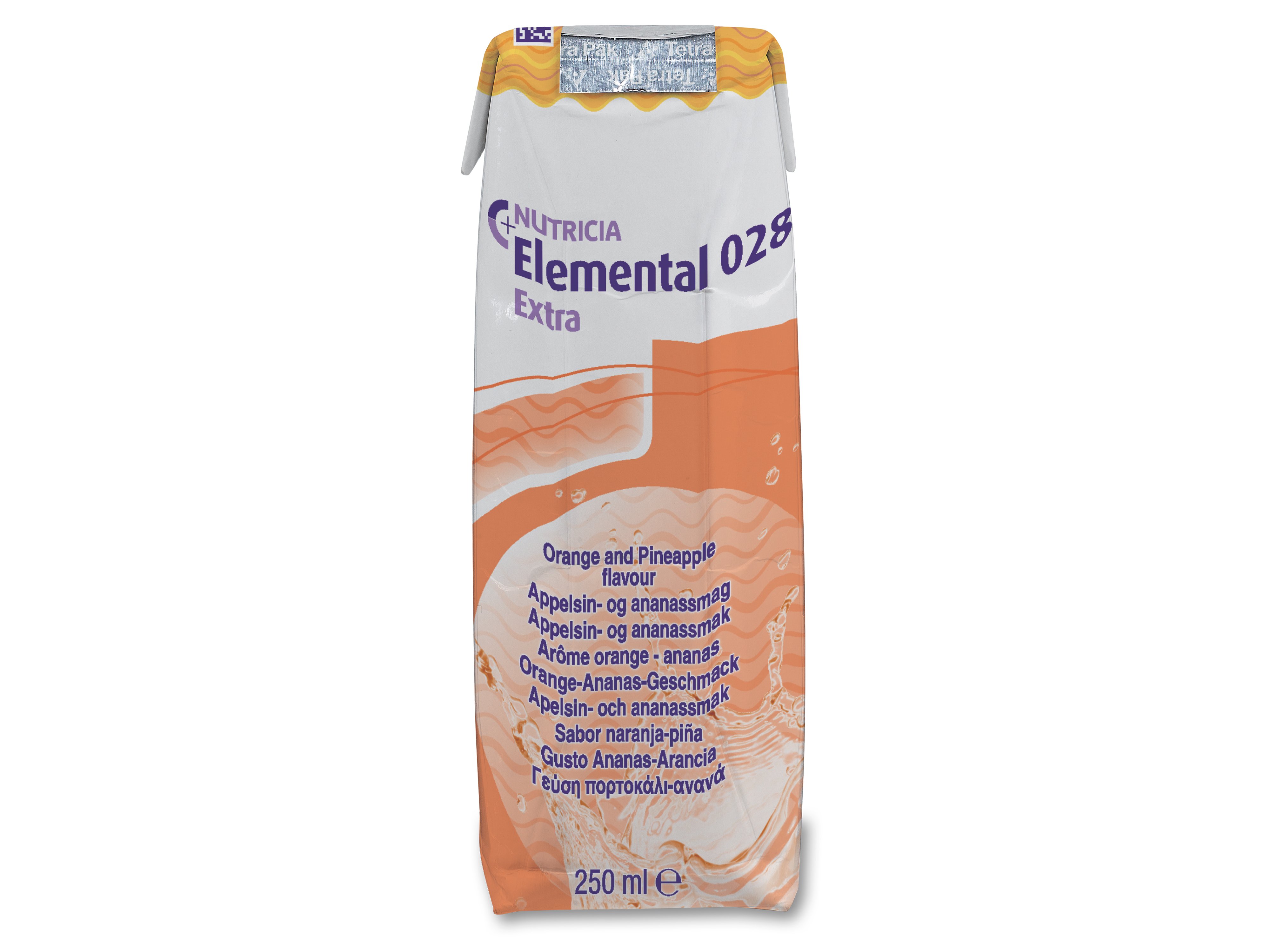 Elemental 028 Extra LQ sykdomsspesifikk næringsdrikk, Appelsin/ananas, 18x250 ml