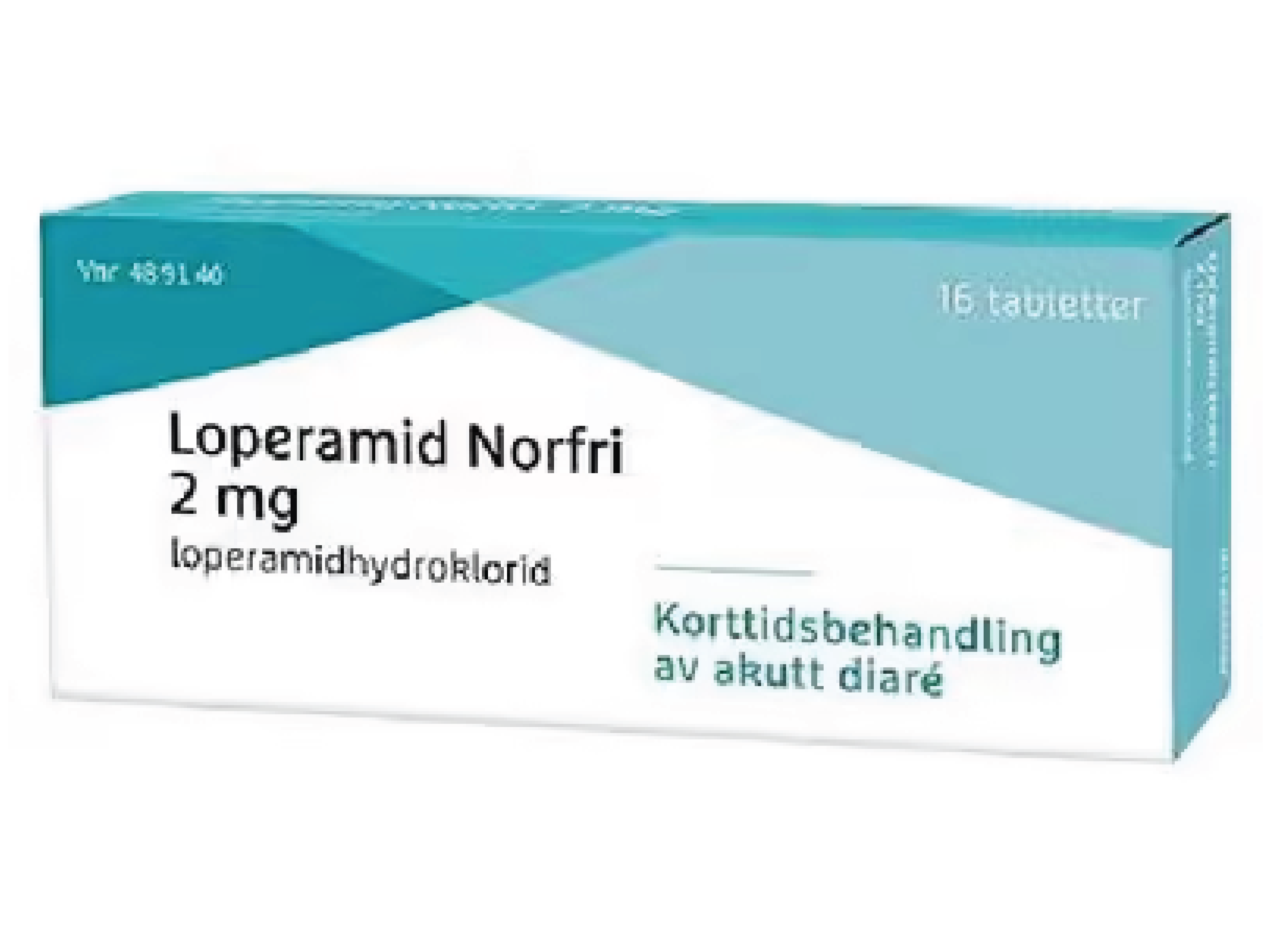 Loperamid Norfri 2 mg tabletter, 16 stk.