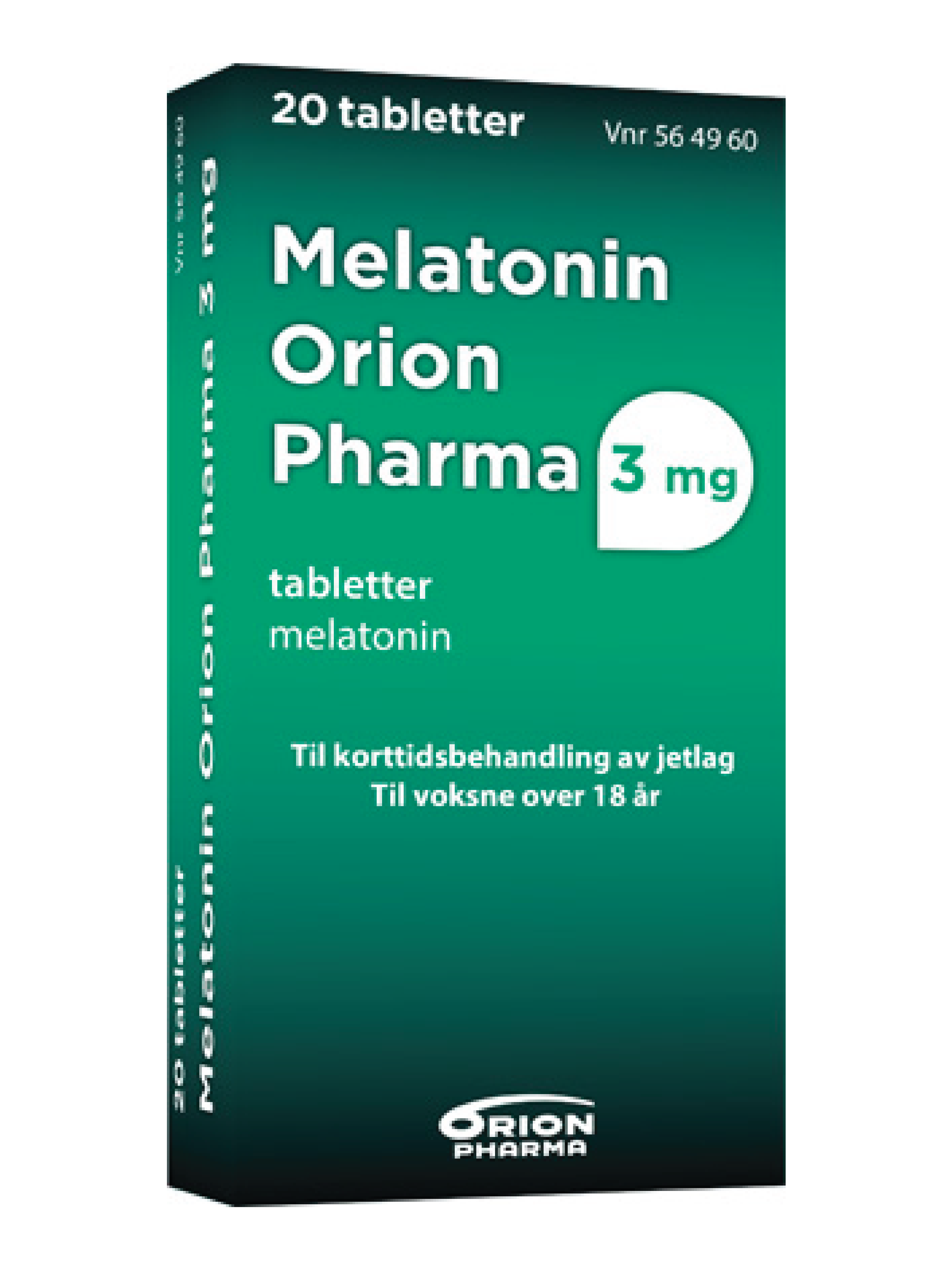 Melatonin Orion Pharma 3 mg tabletter, 20 stk.