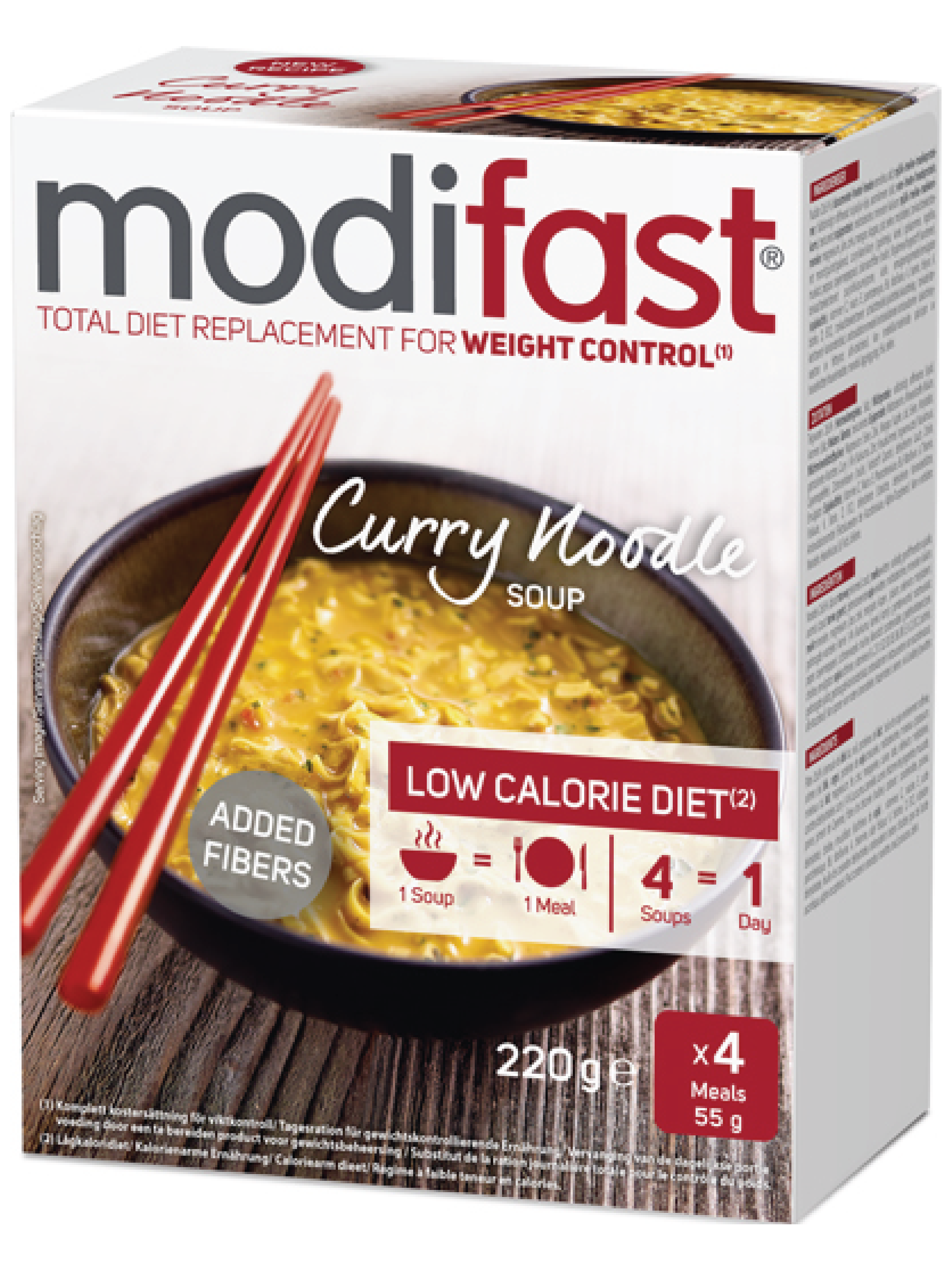 Modifast LCD Nudelsuppe m/curry, 4 x 55 g