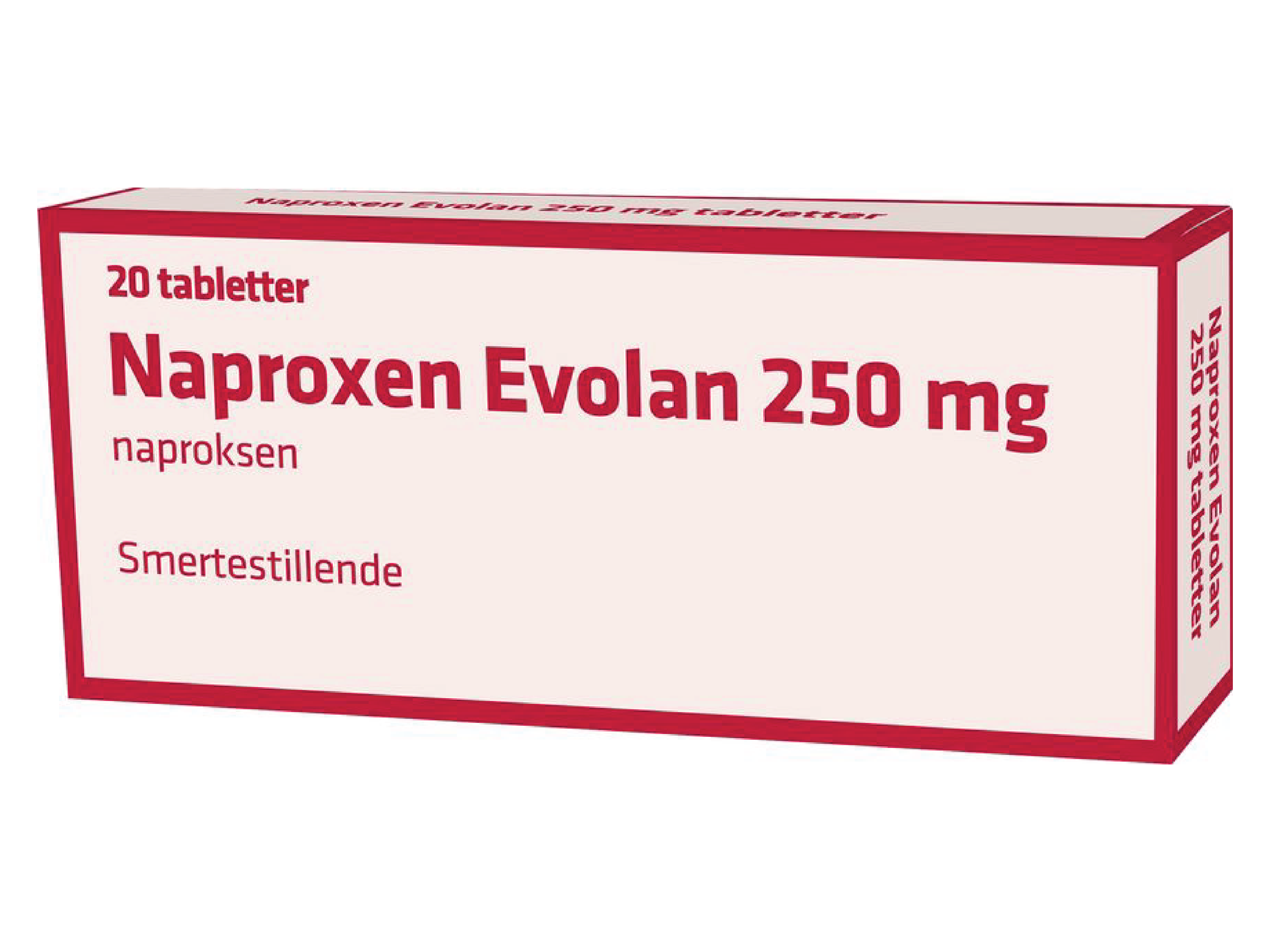 Naproxen Evolan 250 mg tabletter, 20 stk.