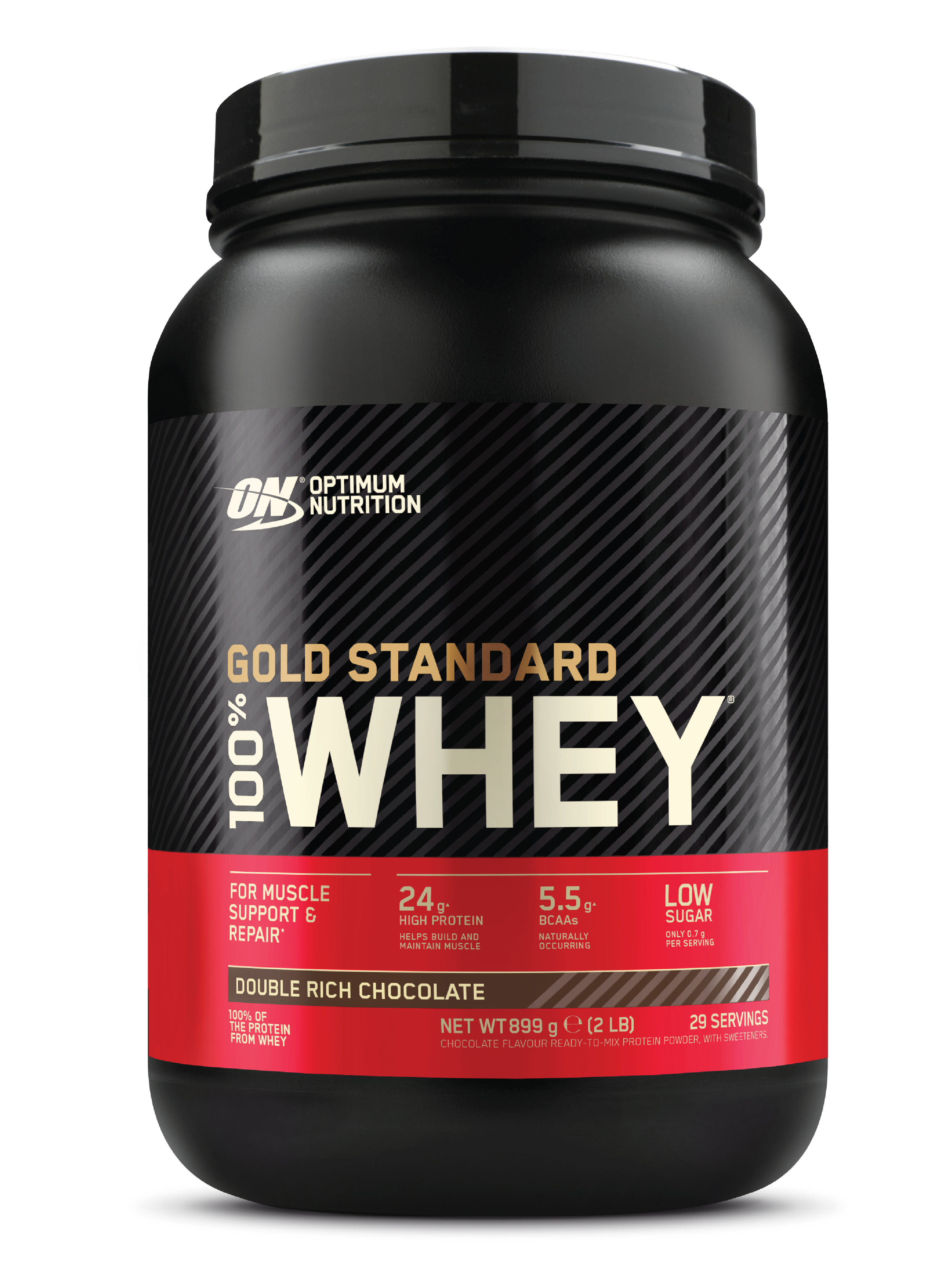 Optimum Nutrition 100% Whey GOLD Standard Whey, Double Rich Chocolate, 899 g