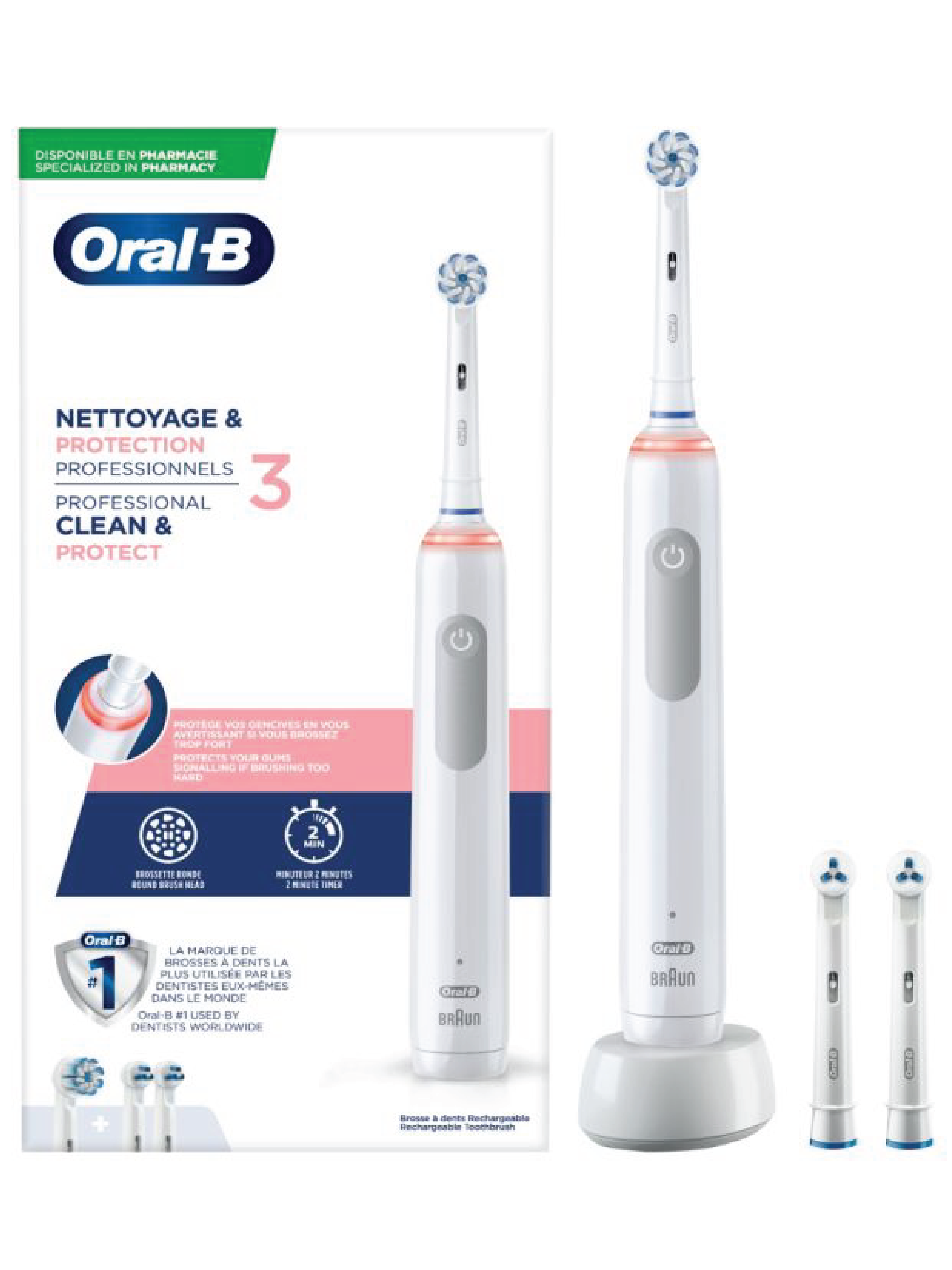 Oral-B Clean & Protect 3 Elektrisk Tannbørste, 1 stk.