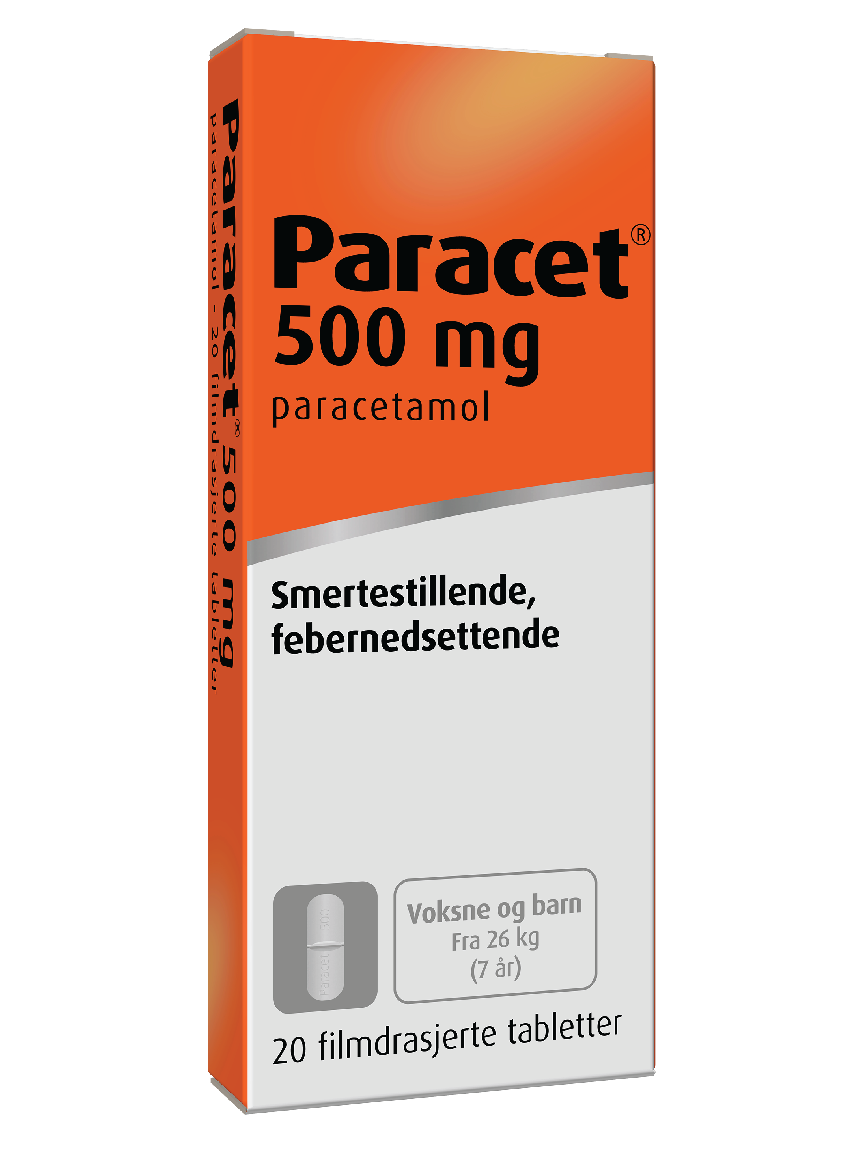 Paracet 500 mg avlange tabletter, 20 stk.