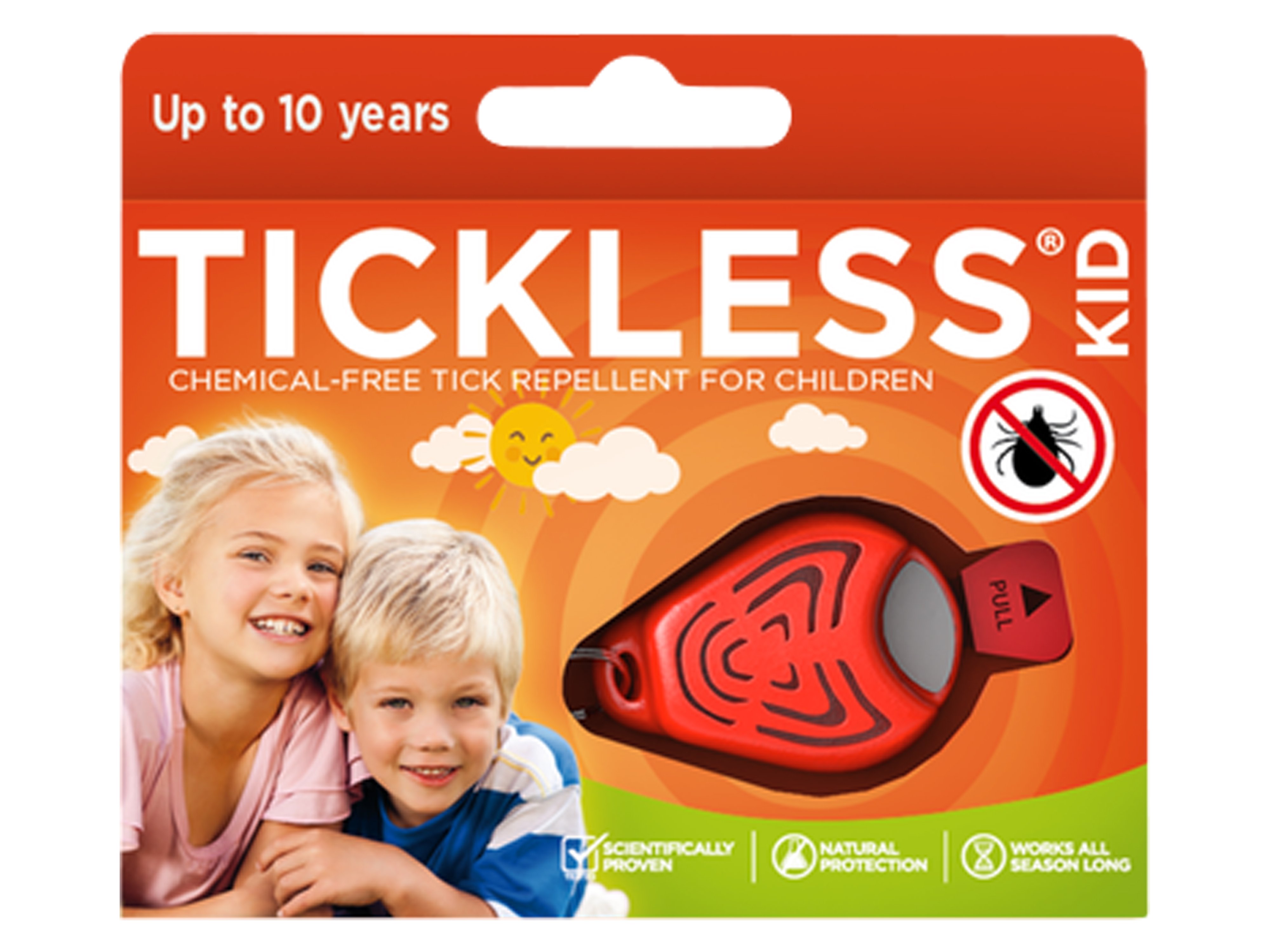 Tickless Kid elektronisk flåttjager, rød, 1 stk.