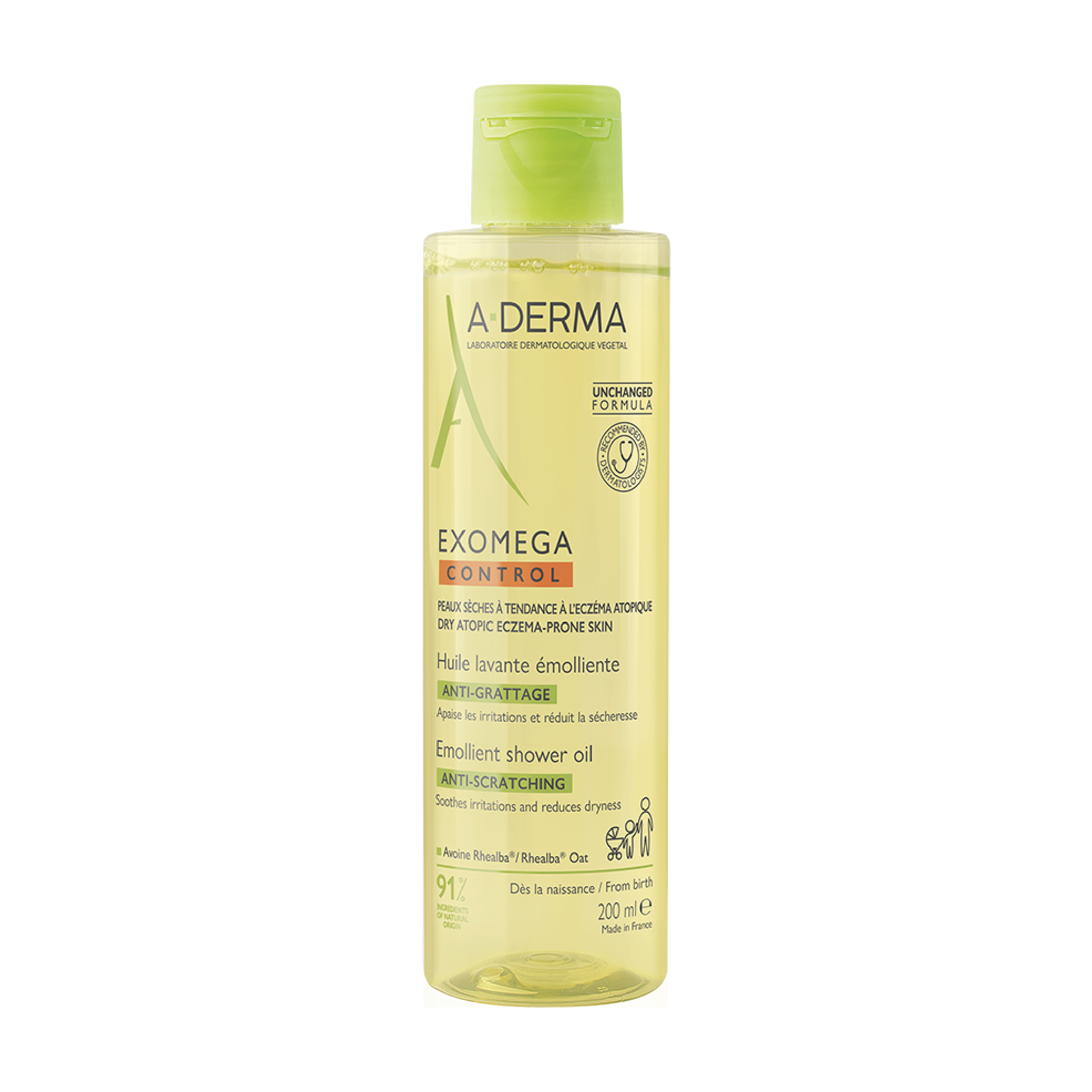 A-Derma Exomega Control Shower Oil, 200 ml