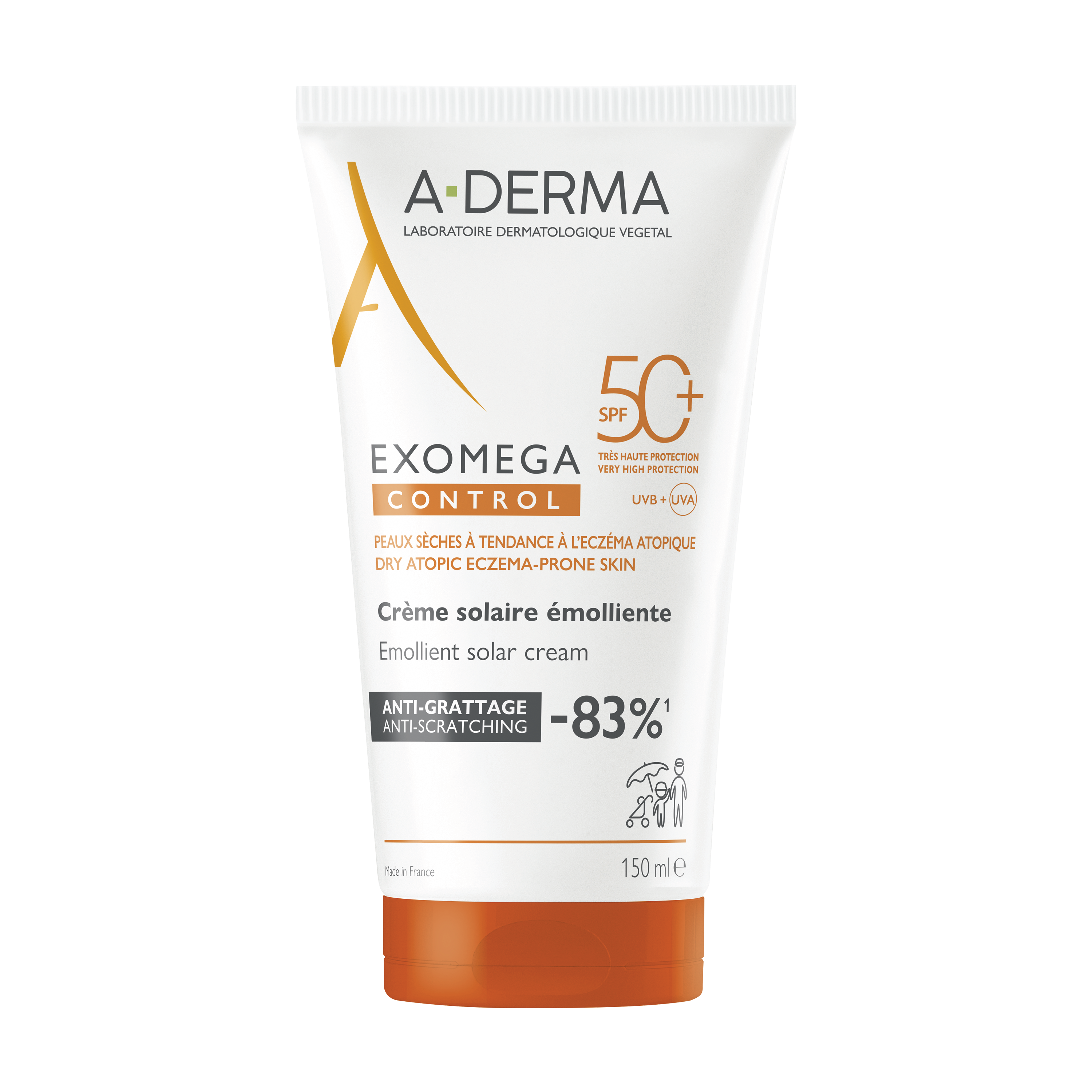 A-Derma Exomega Control SPF50+, 150 ml