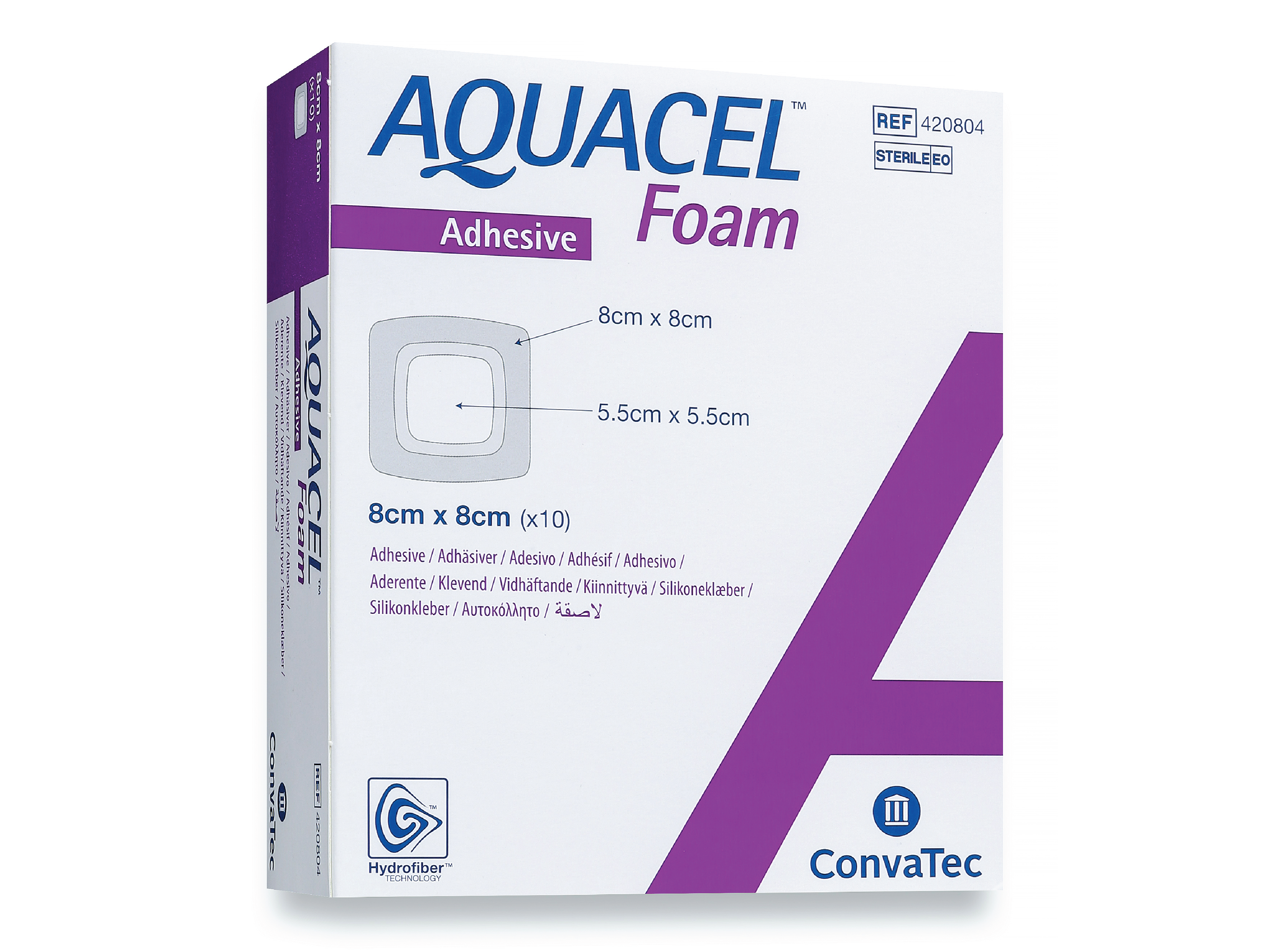 Aquacel Foam Adhesive 8x8cm, 10 stk.