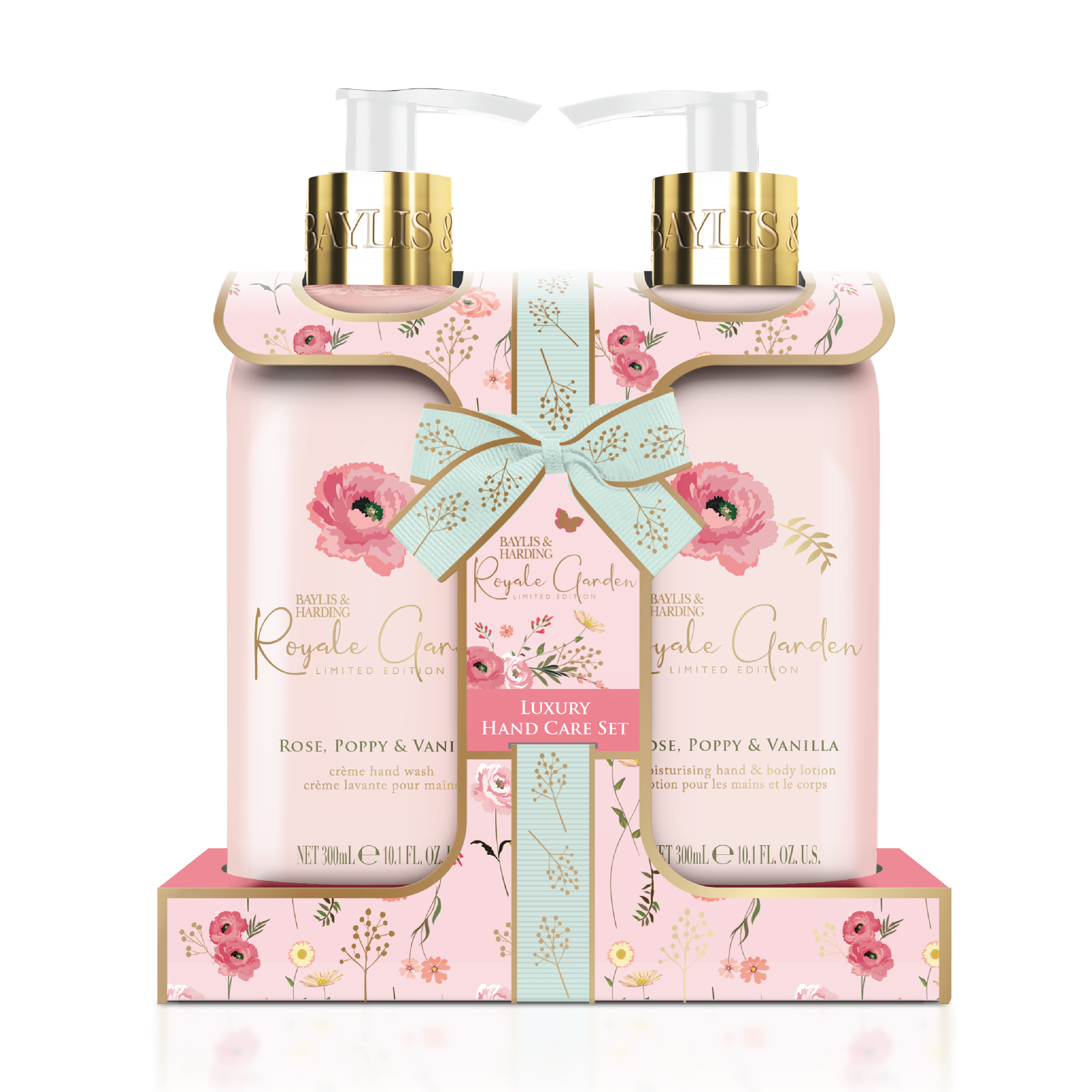 Baylis & Harding Royale Garden Rose, Poppy & Vanilla Hand Care Gift Set, 2 x 300 ml