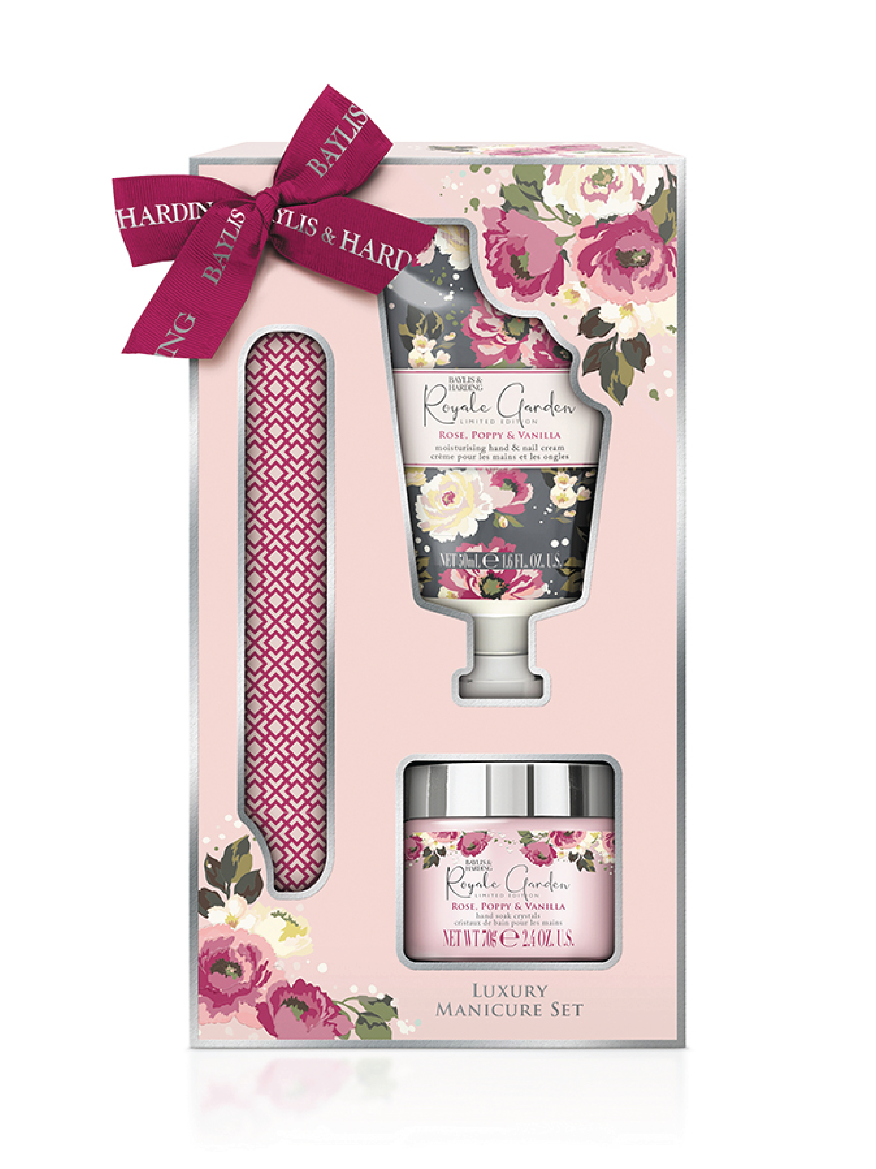 Baylis & Harding Royale Garden Rose, Poppy & Vanilla Manicure Set, Gavesett, 1 stk.