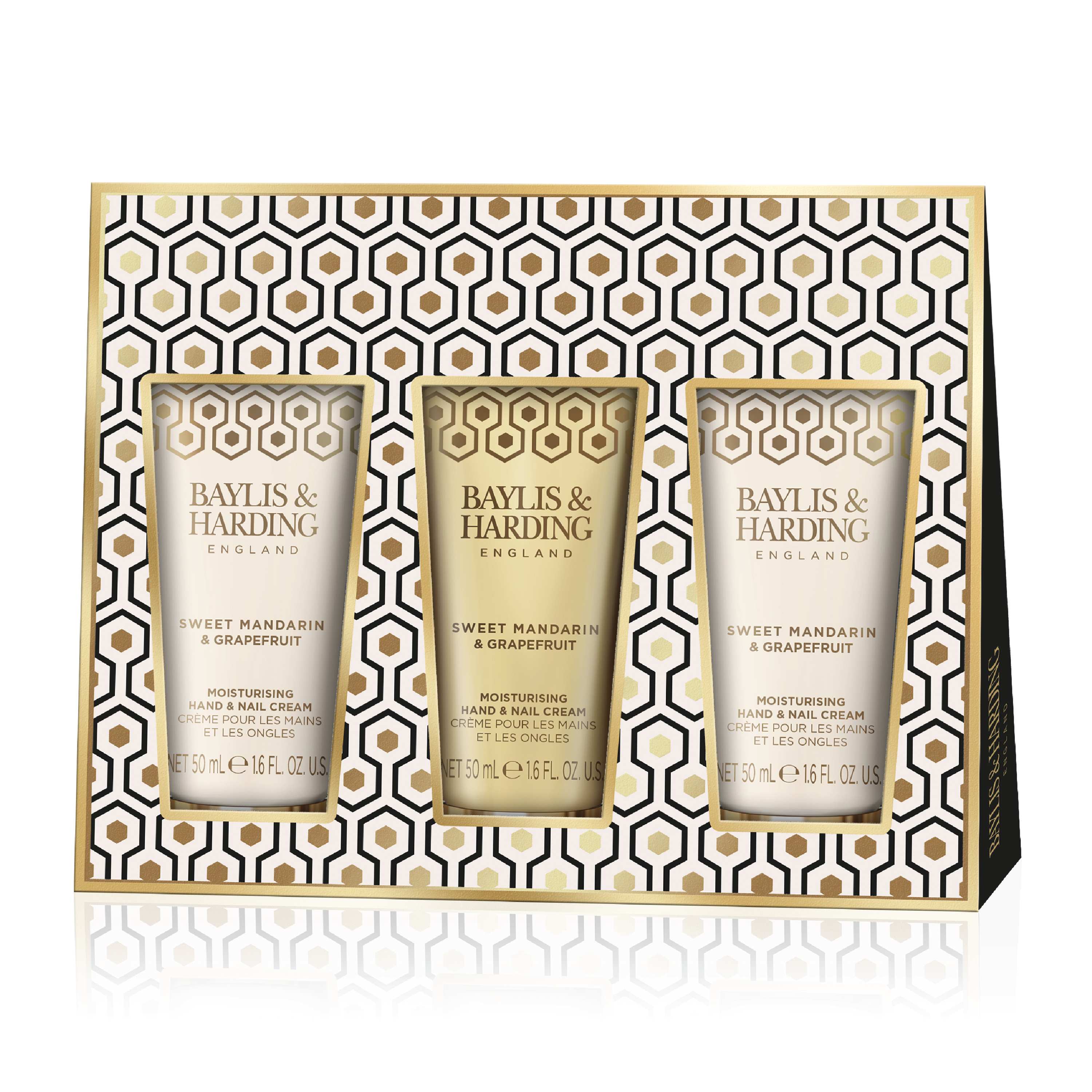 Baylis & Harding Sweet Mandarin & Grapefruit Hand Cream Trio Gift Set, 3 x 50 ml