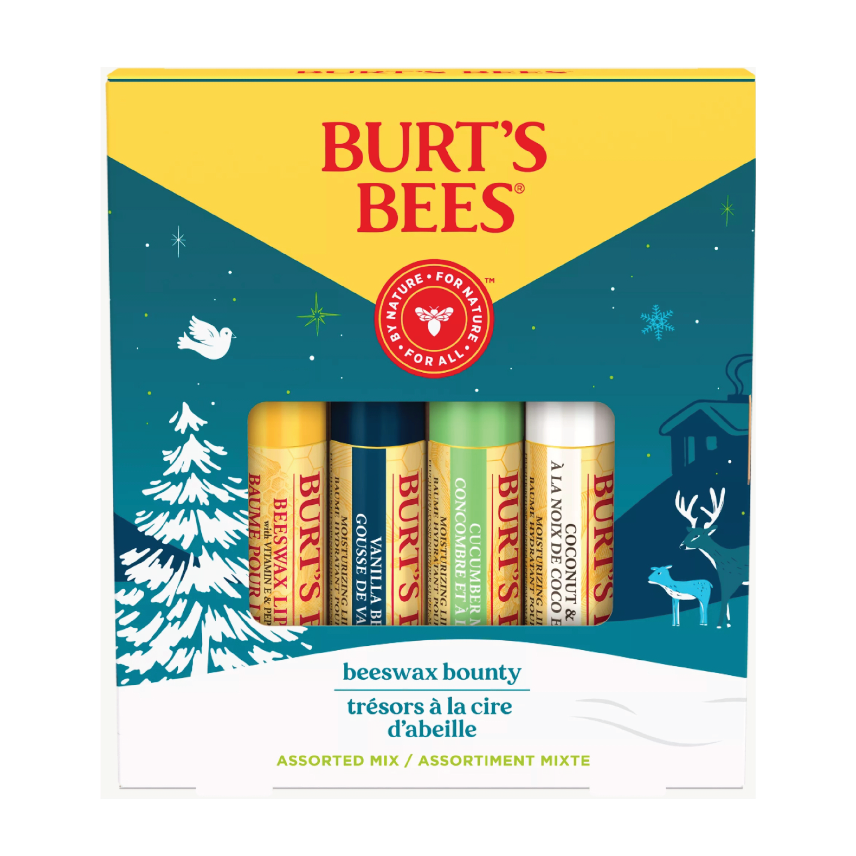 Burt's Bees Bounty Assorted Lip Balm Multipack, 4 x 4,25 g