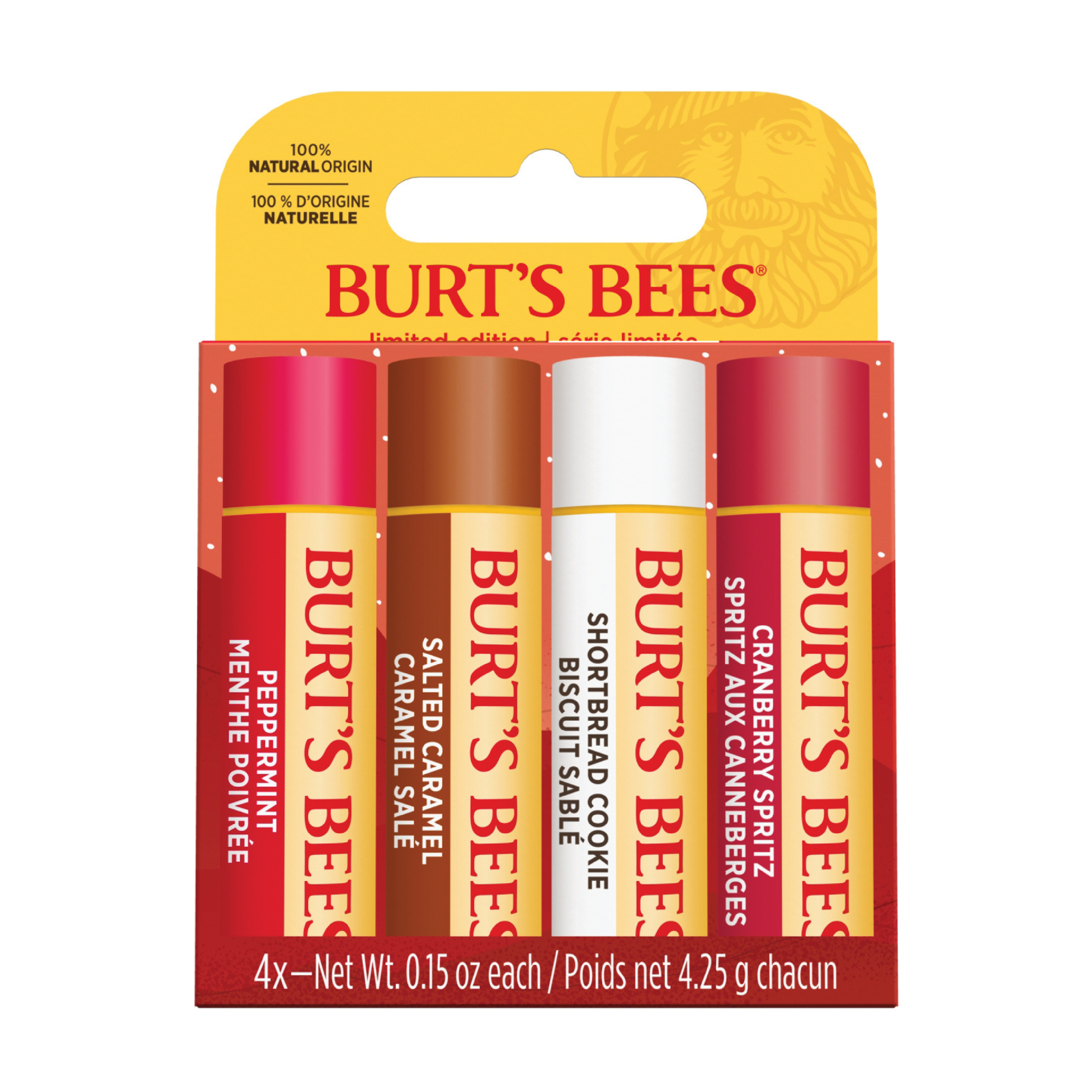 Burt's Bees Lip Balm Multipack Festive, 4 x 4,25 g