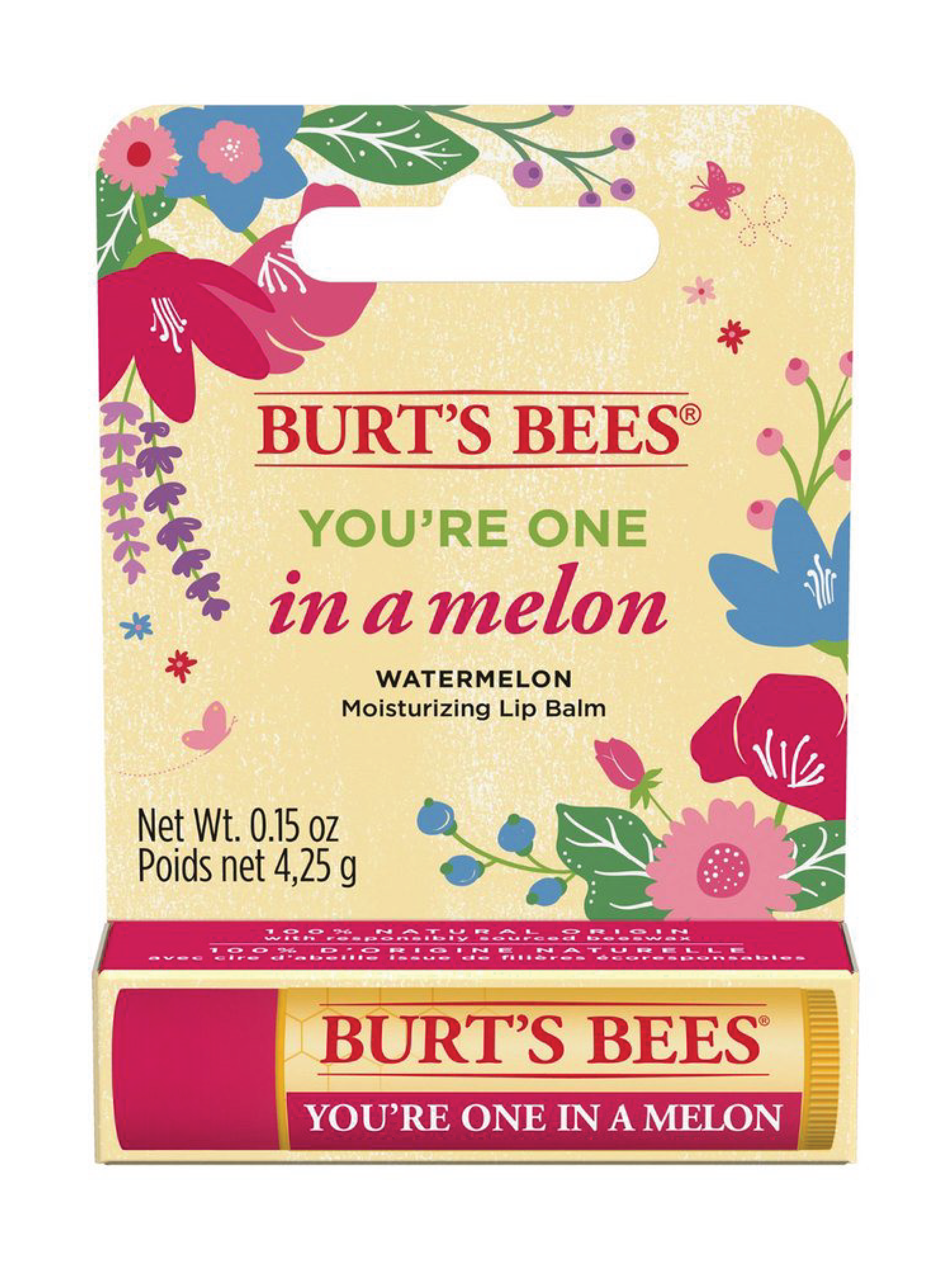 Burt's Bees Lip Balm You're One In A Melon, 4,25 g