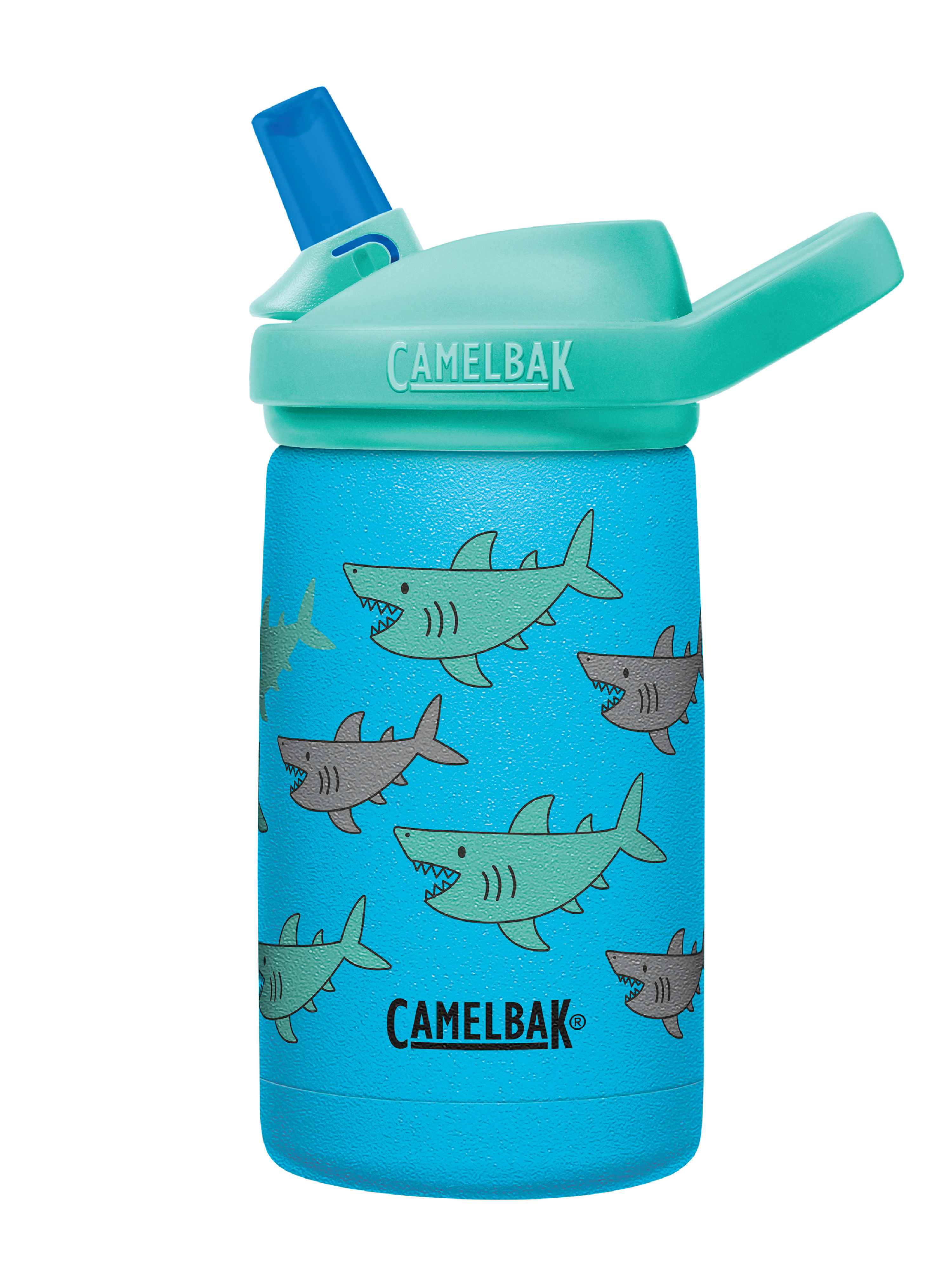 Camelbak Eddy+ Kids Insulated Drikkeflaske, School of Sharks, 0,35 L