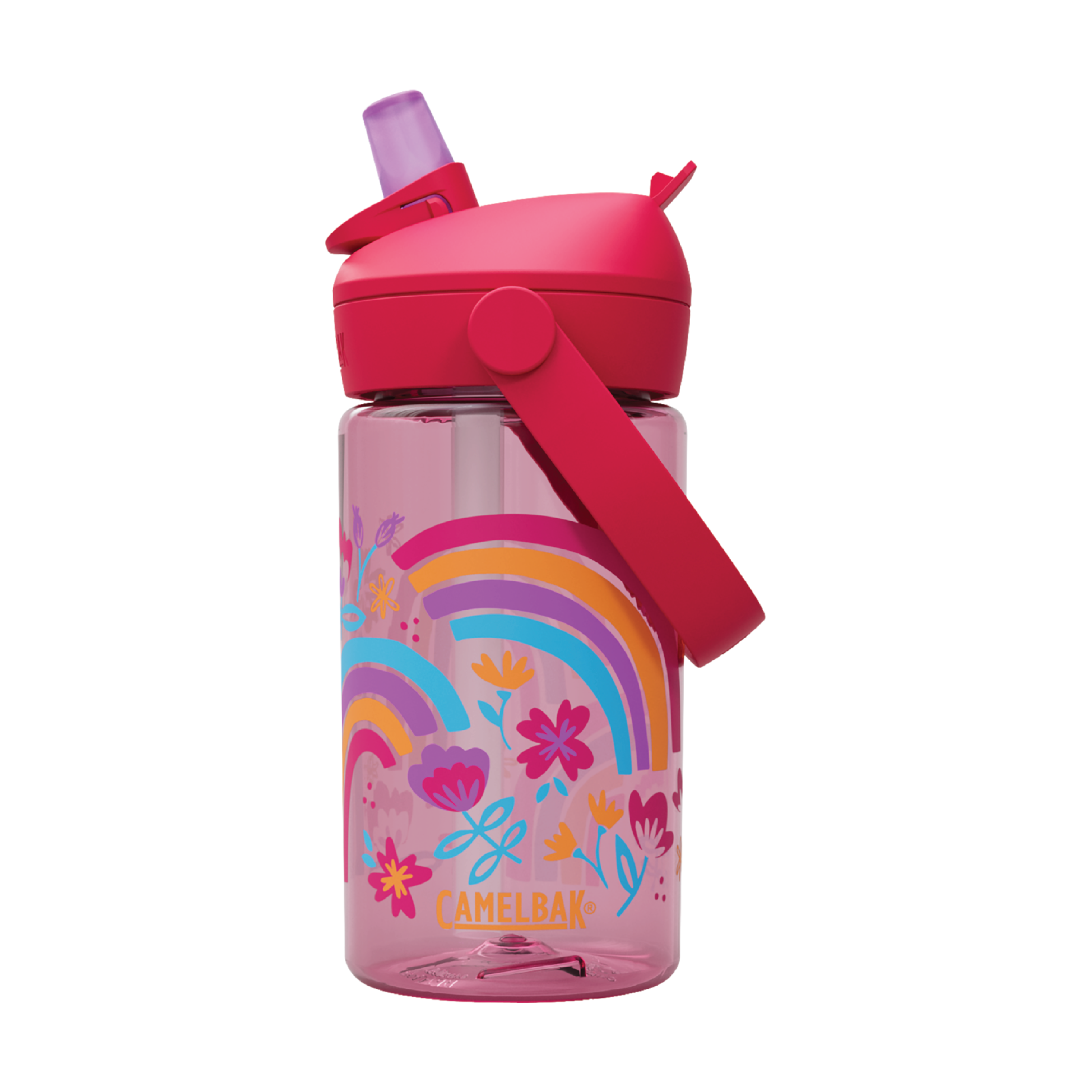 Camelbak Thrive Flip Straw Kids Drikkeflaske, Rainbow Floral, 0,4 L