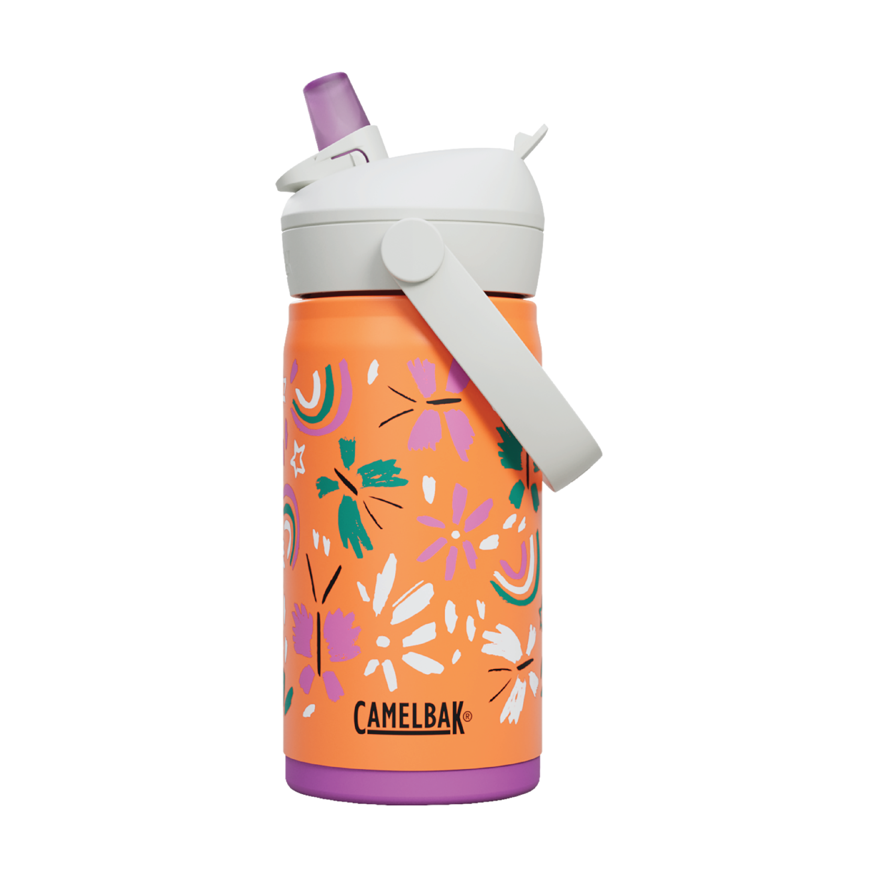 Camelbak Thrive Flip Straw Kids Insulated Drikkeflaske, Butterfly Rainbow, 0,35 L