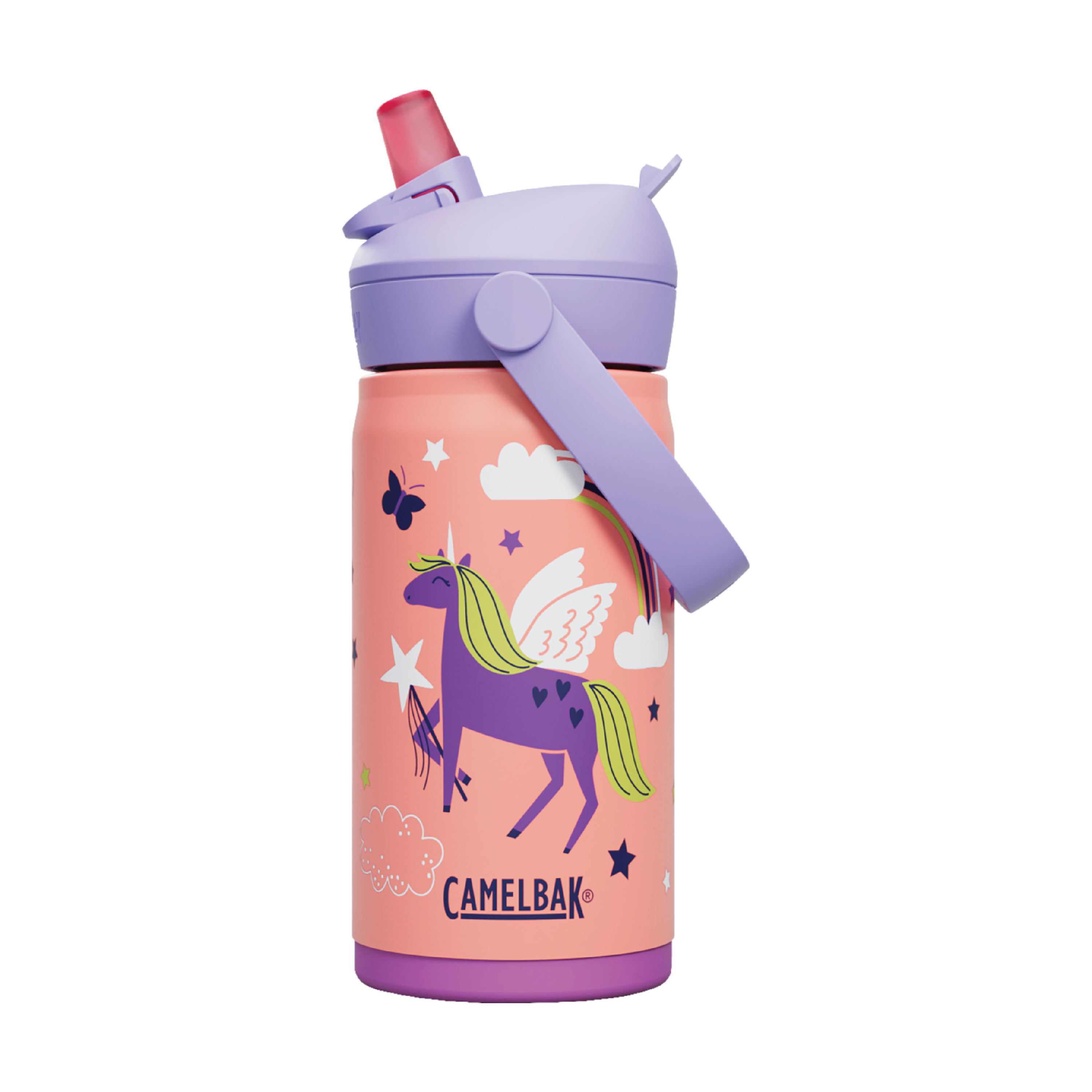 Camelbak Thrive Flip Straw Kids Insulated Drikkeflaske, Magic Unicorns, 0,35 L