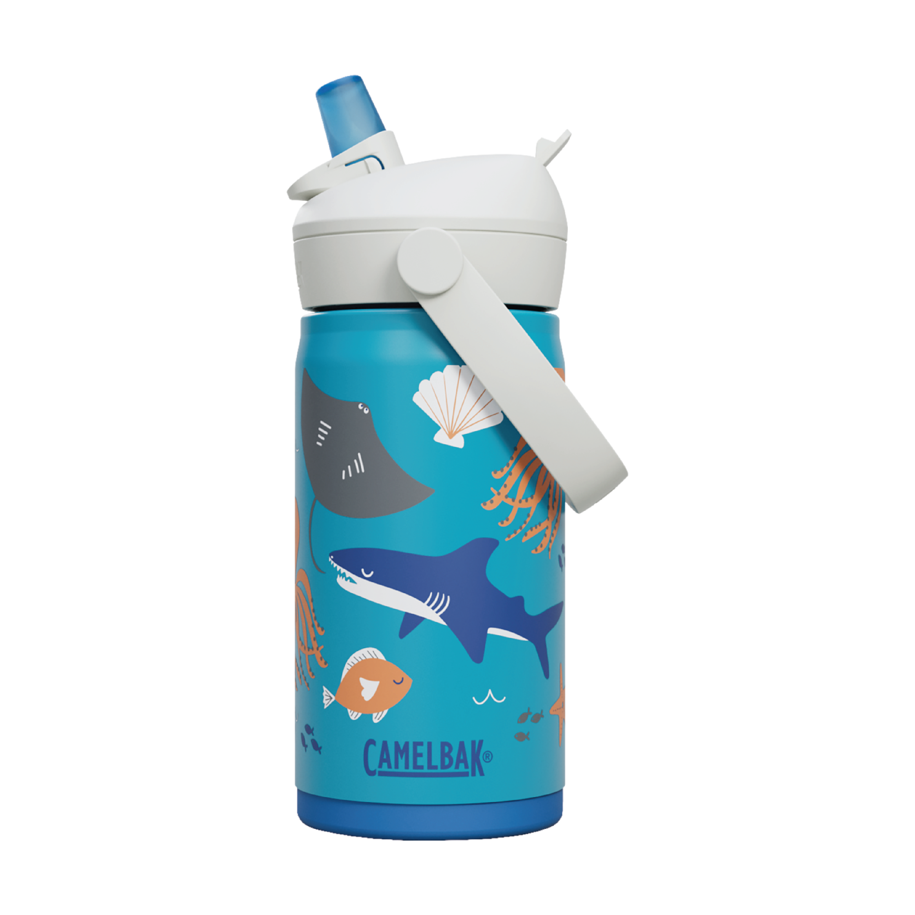 Camelbak Thrive Flip Straw Kids Insulated Drikkeflaske, Ocean Life, 0,35 L