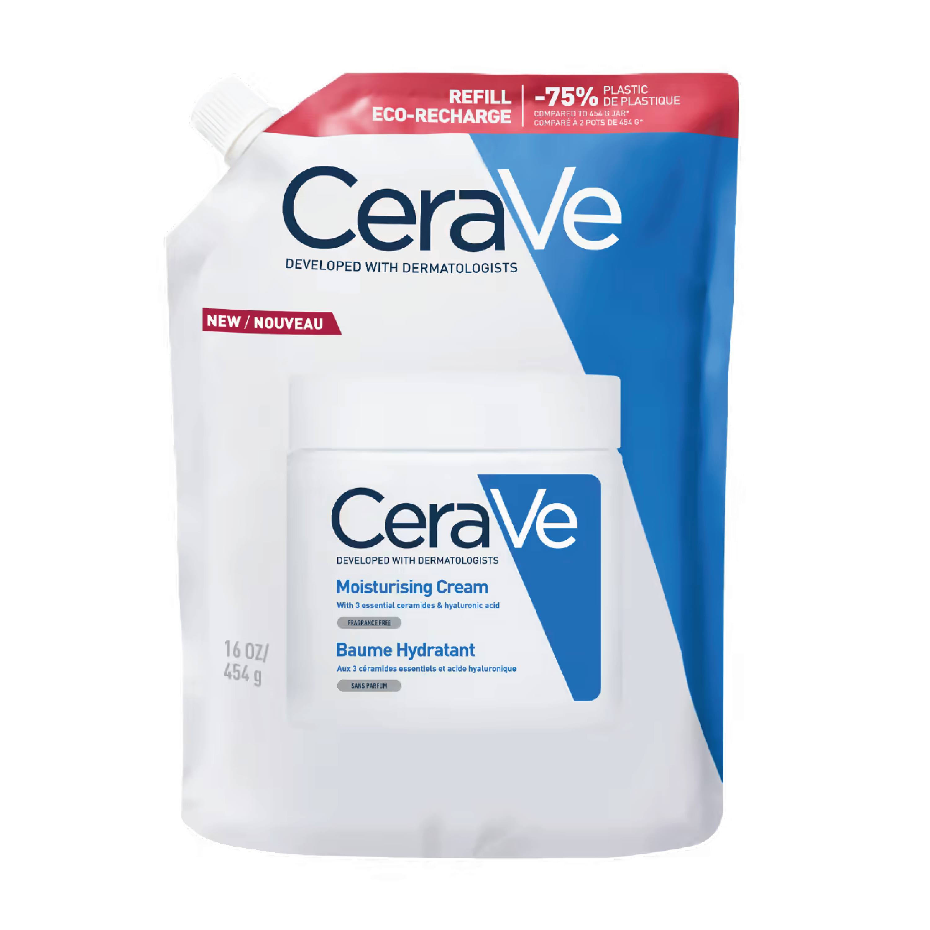 CeraVe Daily Moisturising Cream Refill, 454 g