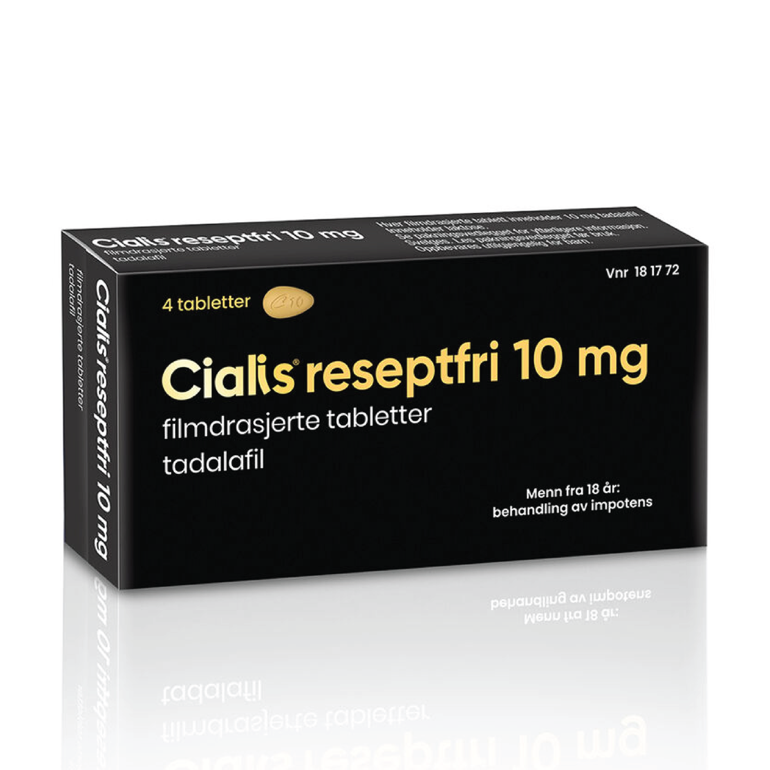 Cialis Reseptfri 10 mg tabletter, 4 stk.