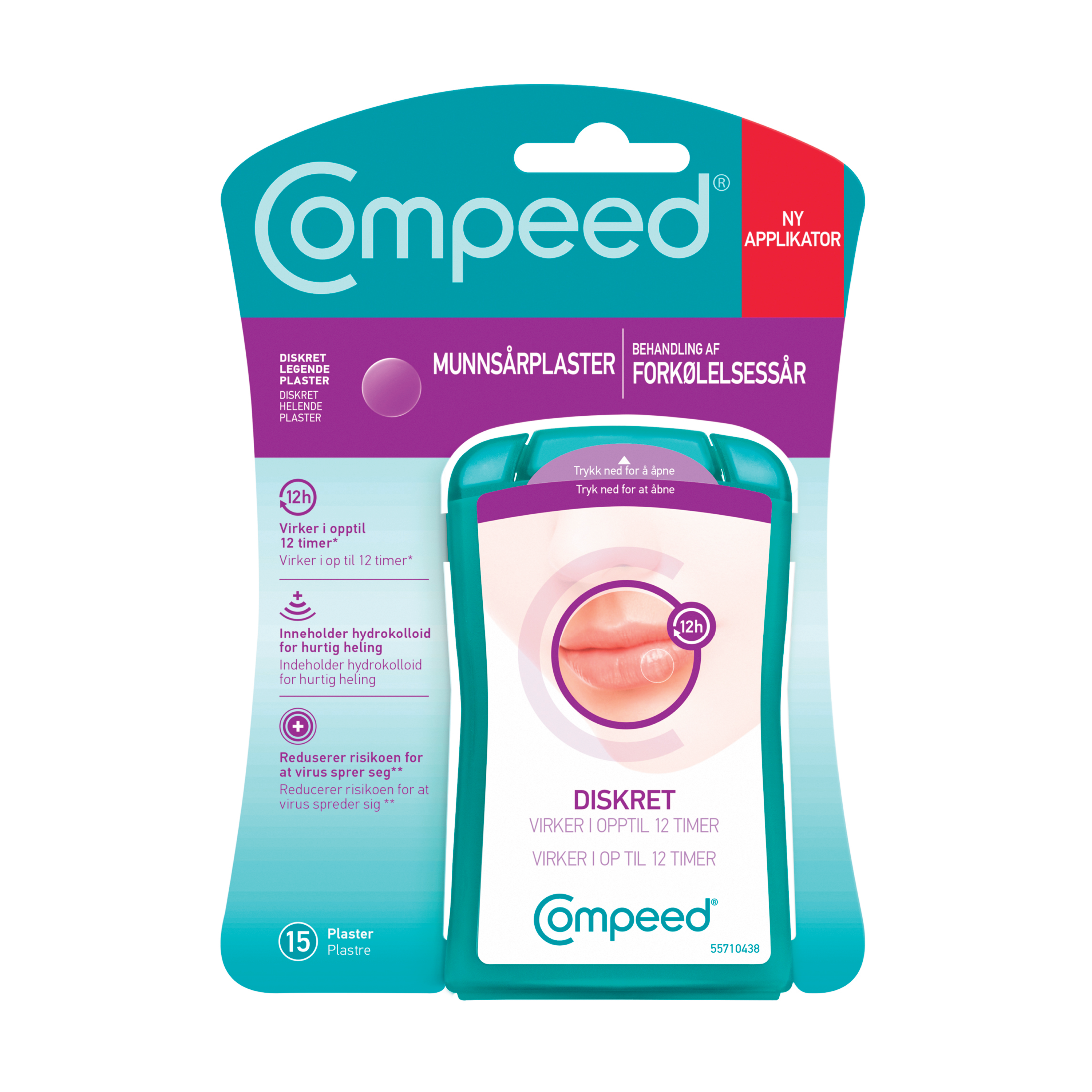 Compeed Invisible Munnsårplaster, 15 stk