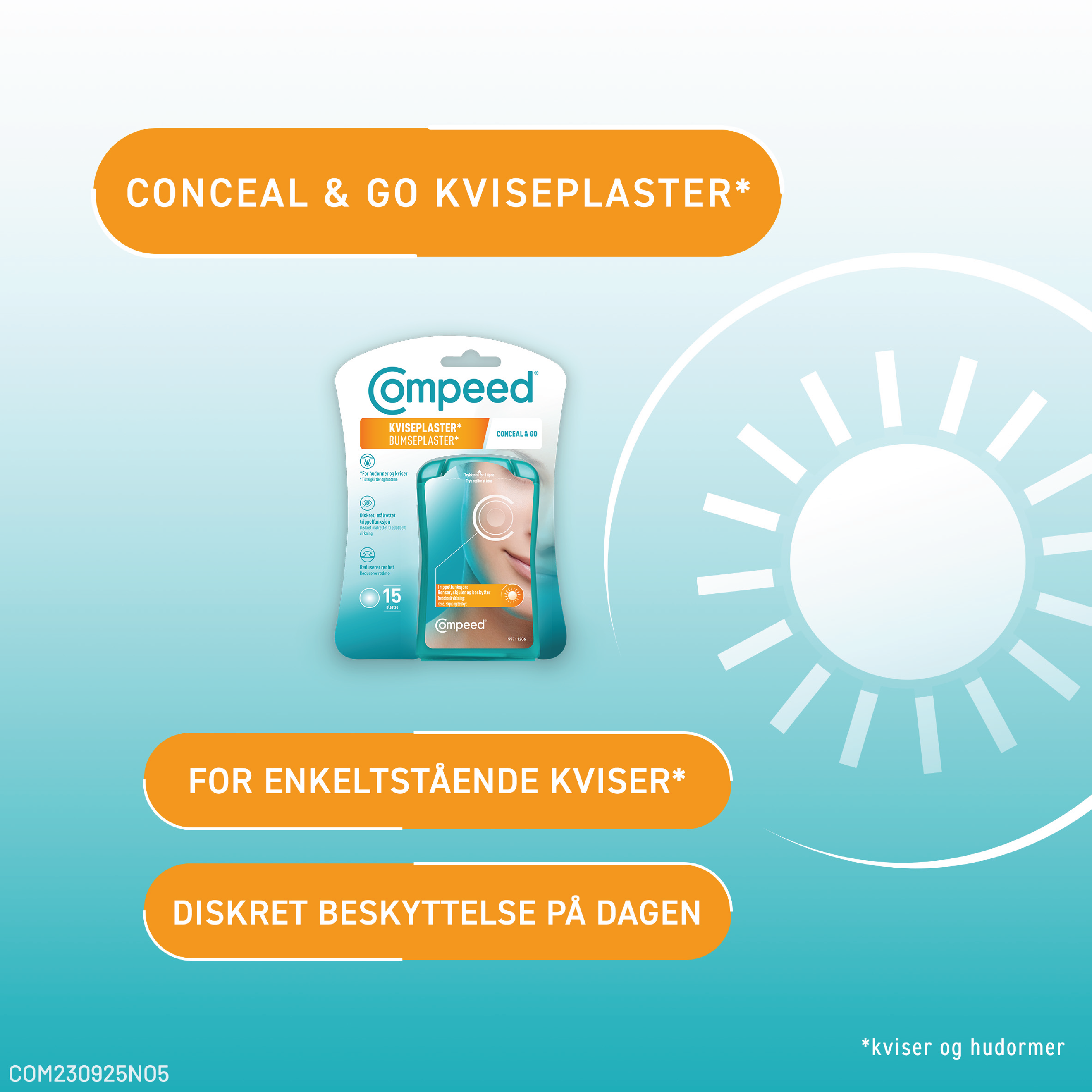 Compeed Kviseplaster Conceal And Go 15 Stk Akne Farmasietno