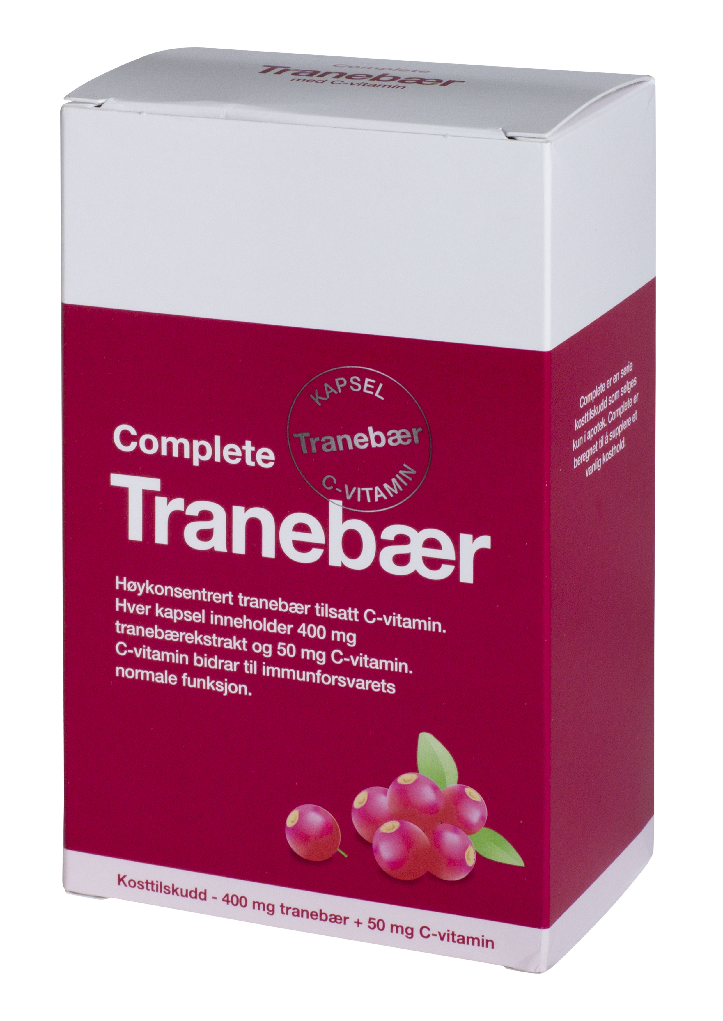 Complete Tranebær & C-vitamin kapsler, 60 stk.