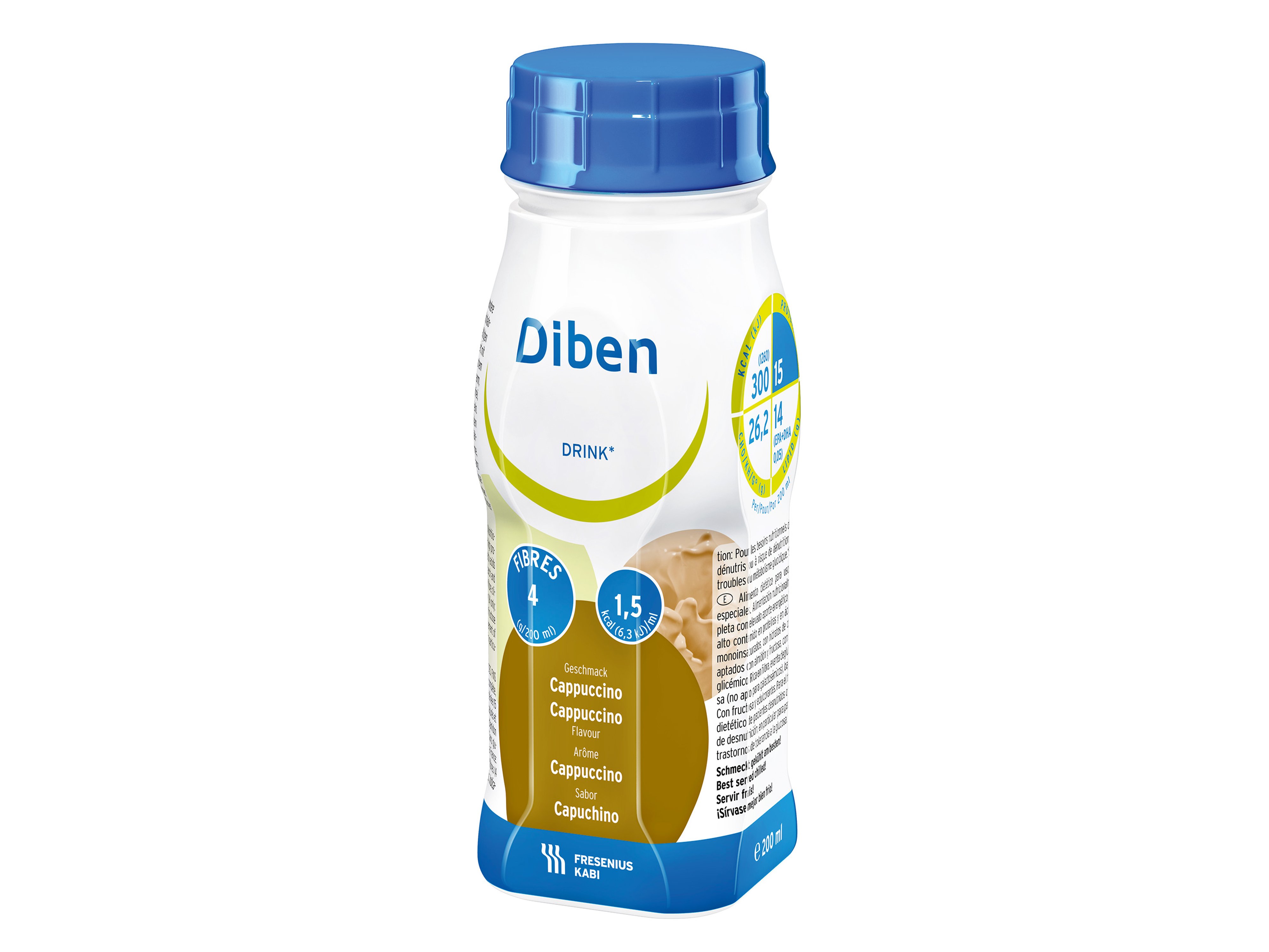 Diben Drink næringsdrikk, Cappuccino, 4x200 ml