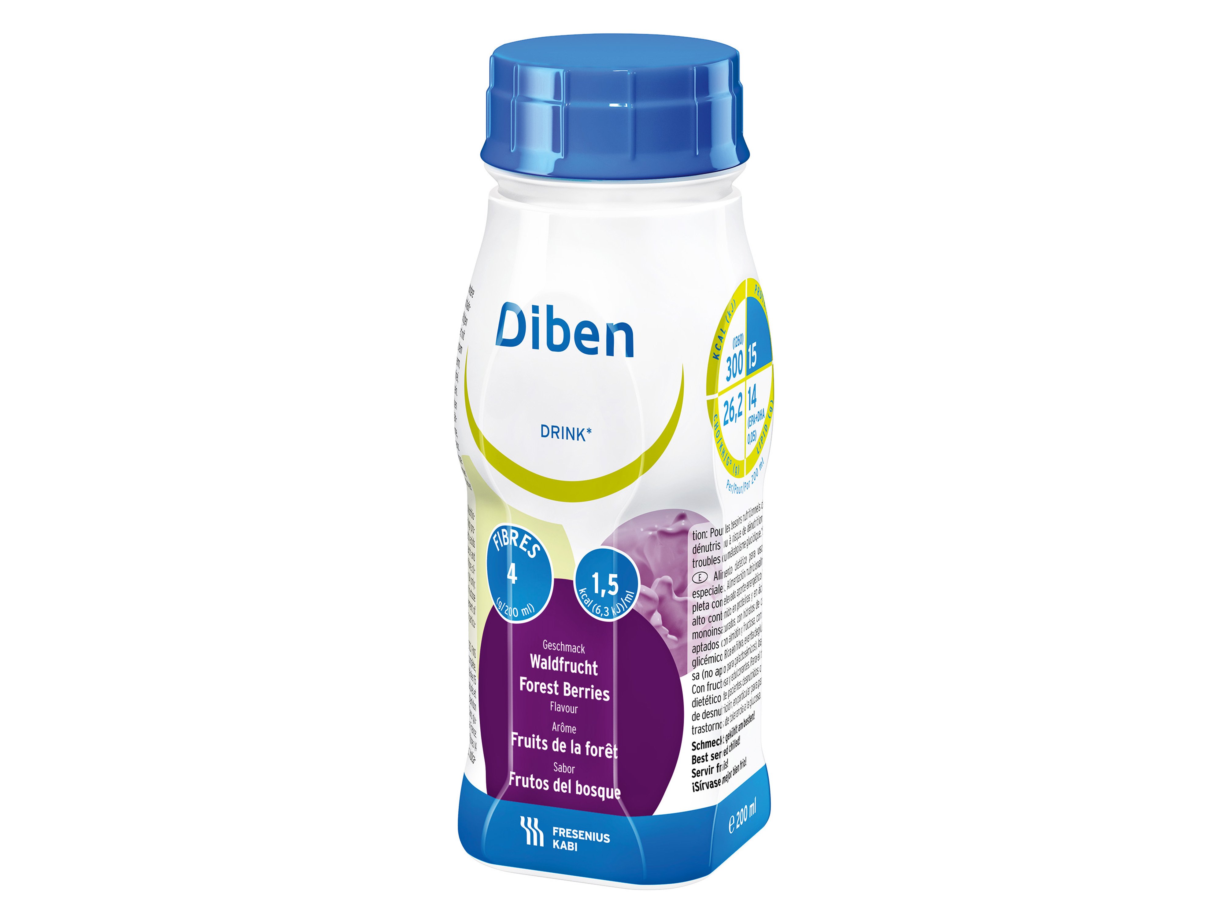 Diben Drink næringsdrikk, Skogsbær, 4x200 ml