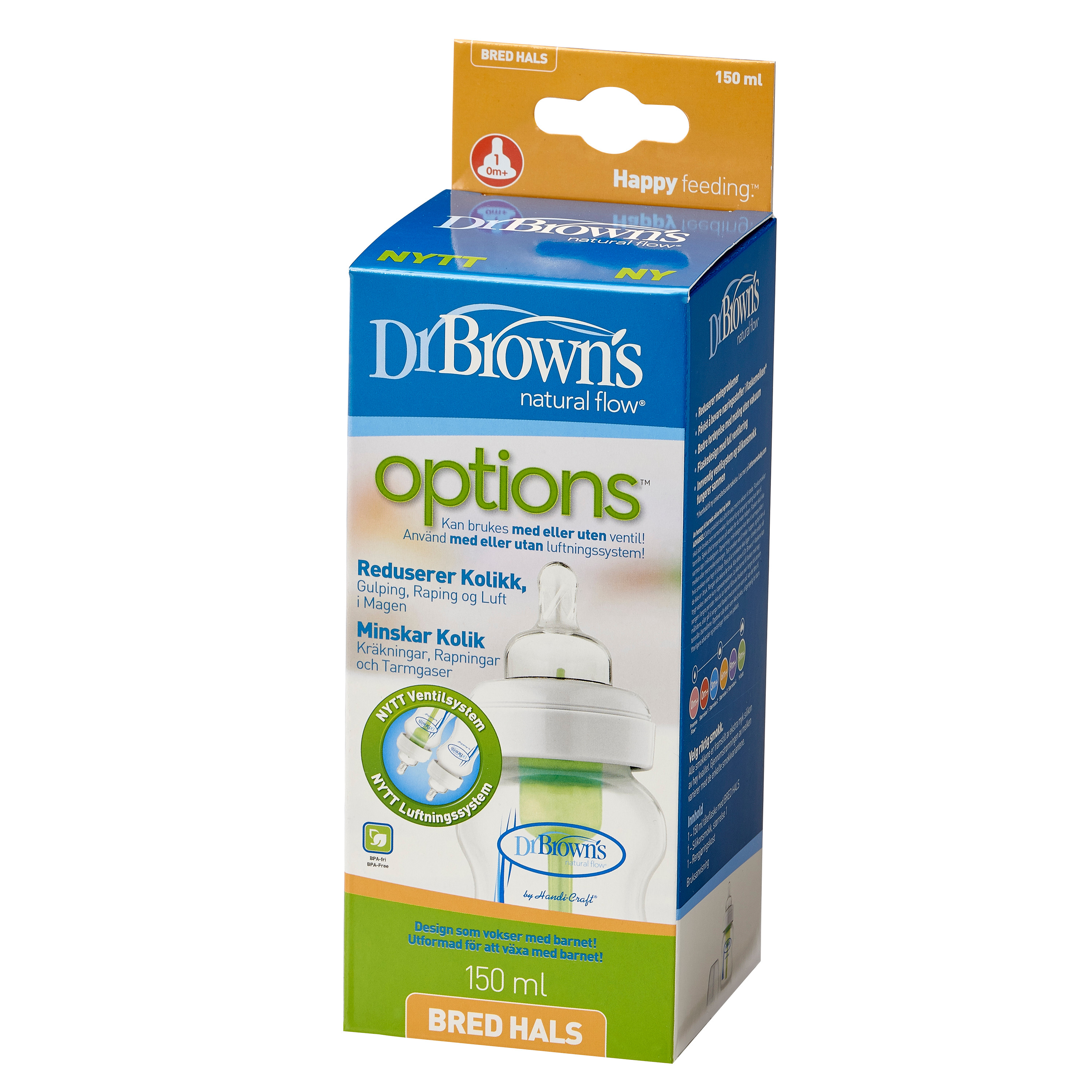 Dr. Brown's DrBrown Option Wideneck, 150ml, 1 stk.