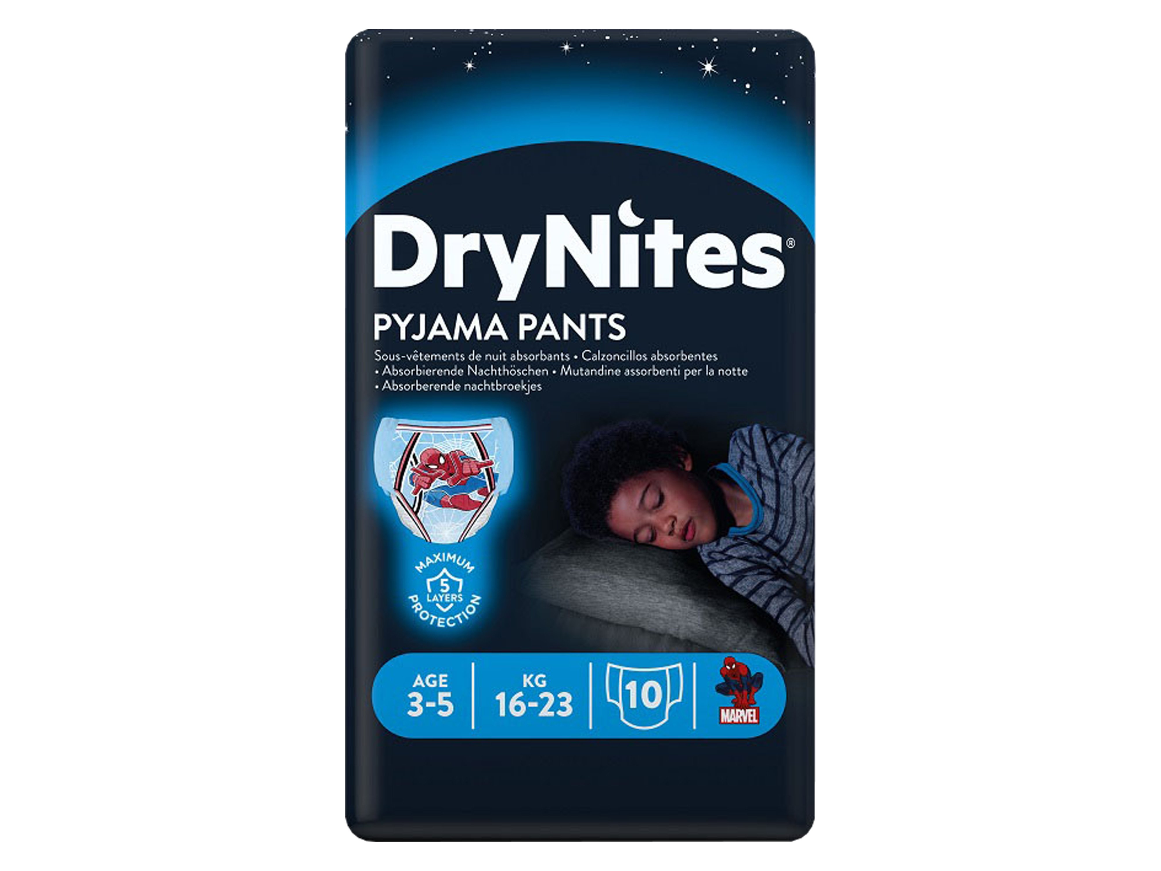 DryNites Bleie gutt 3-5 år, 16-23 kg, 10 stk.