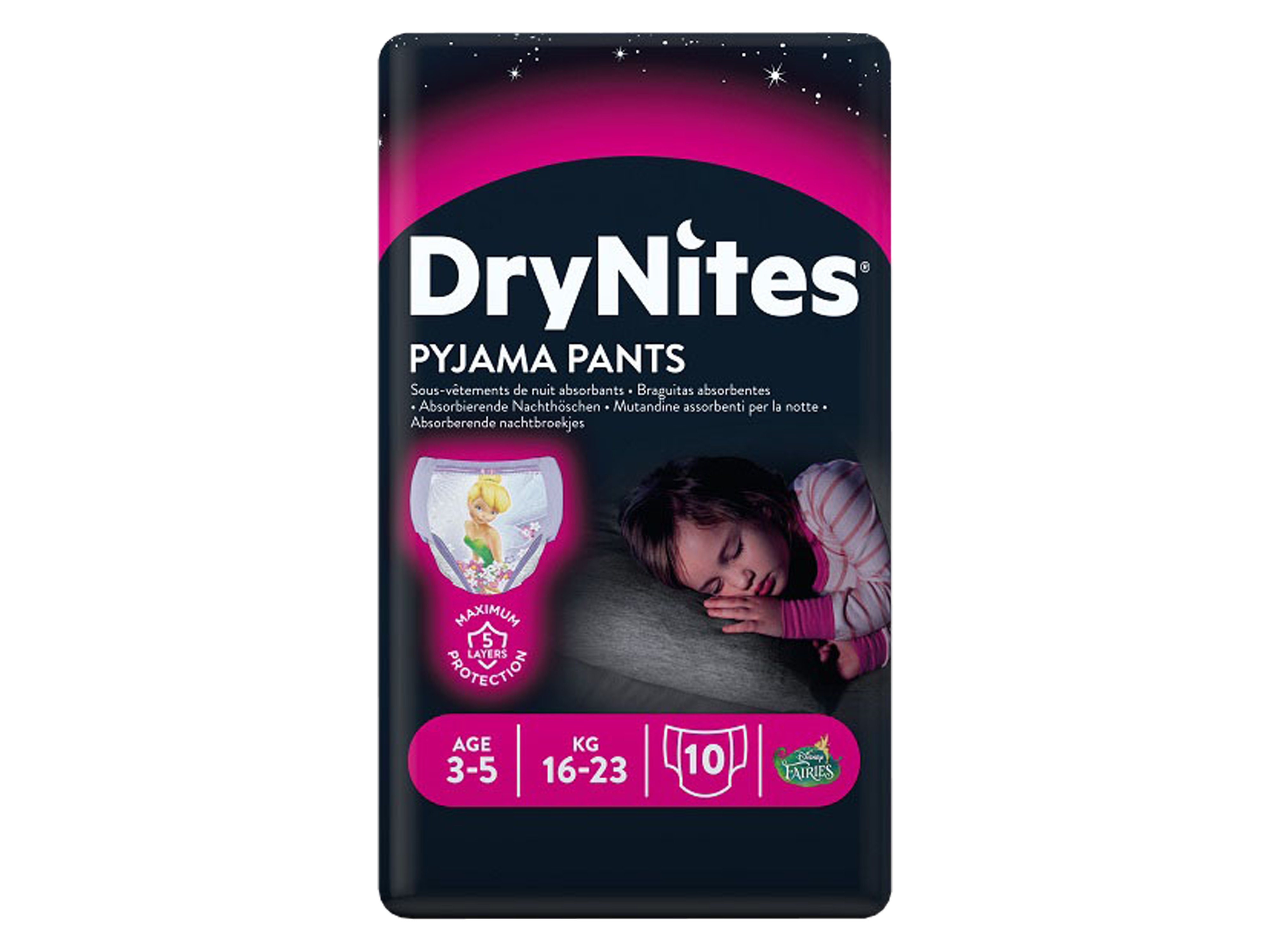 DryNites Bleie jente 3-5 år, 16-23 kg, 10 stk.