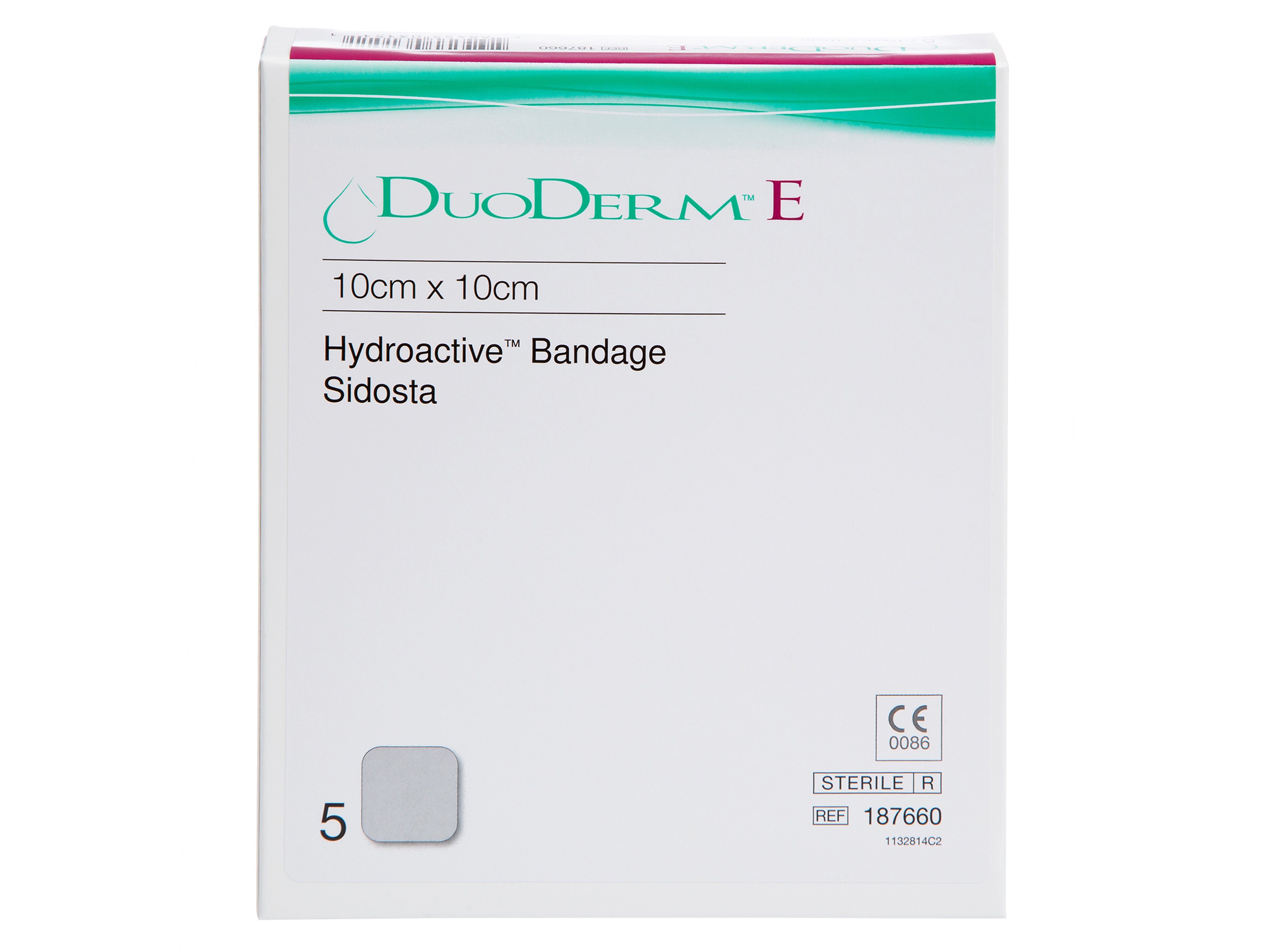 Duoderm Hydrokolloid Bandasje 10x10 cm, 5 stk