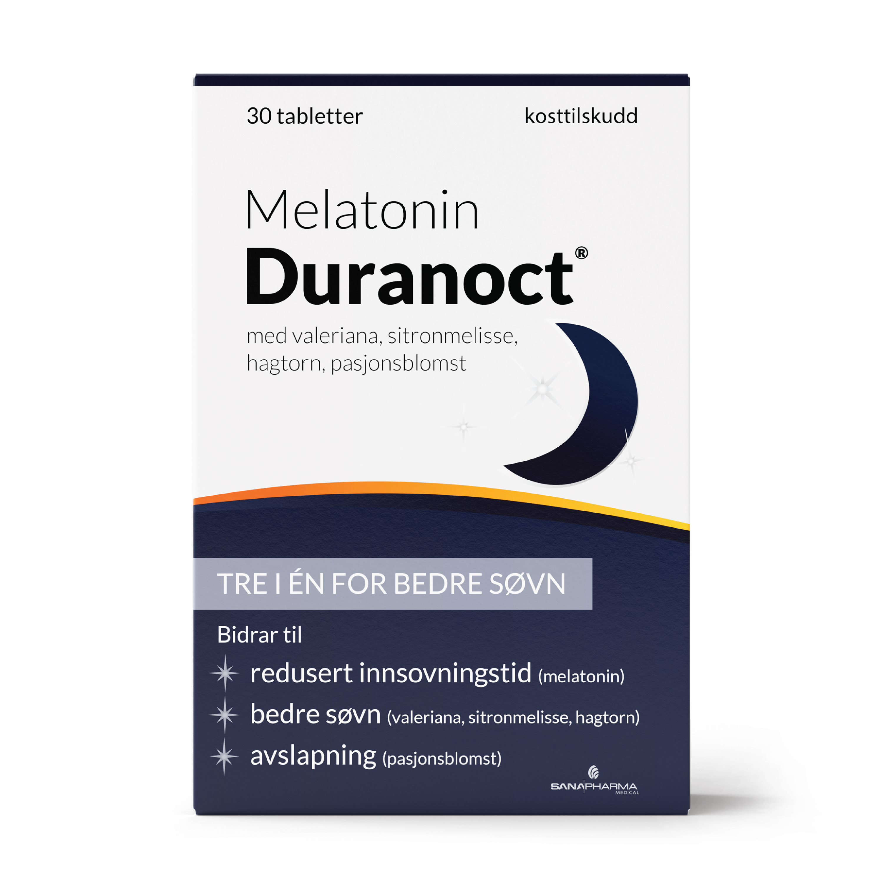 Duranoct Melatonin tabletter, 30 stk.