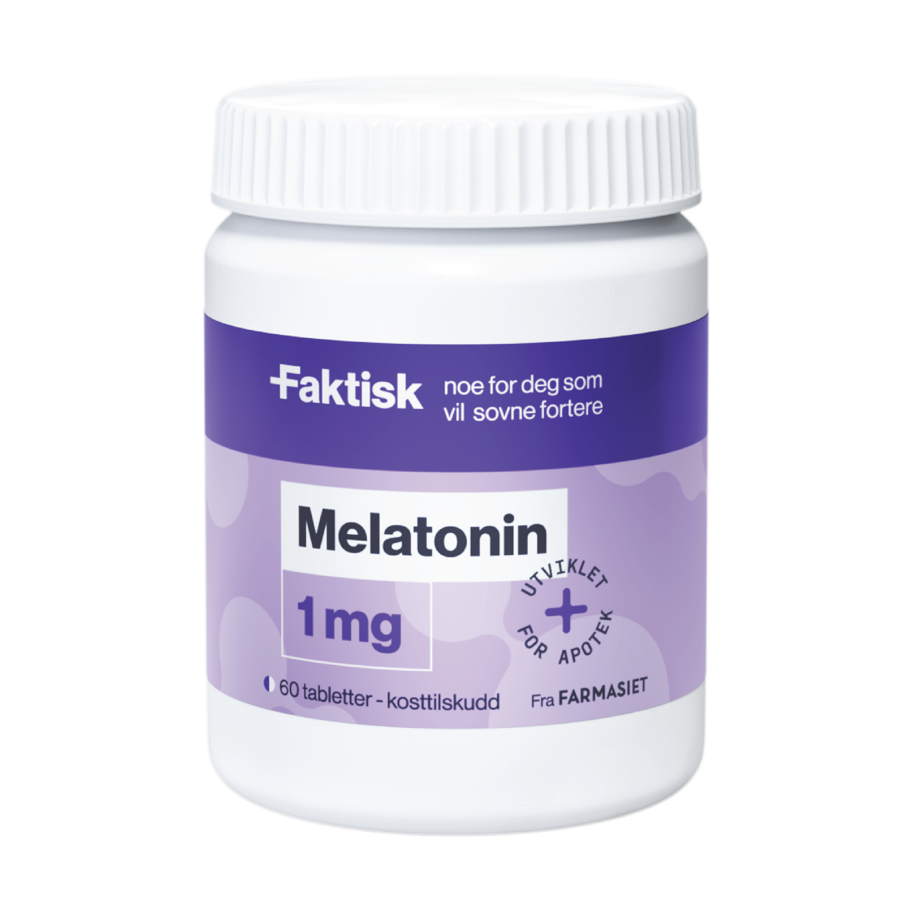 Faktisk Melatonin 1 mg tabletter, 60 stk.