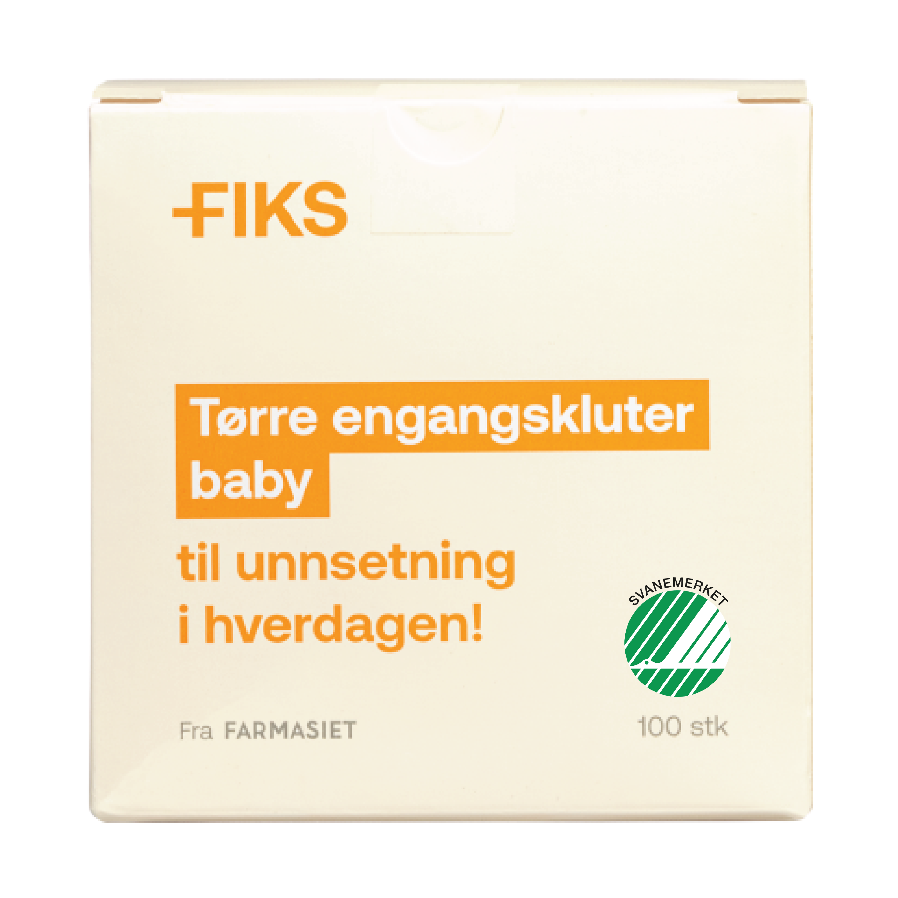 FIKS Tørre engangskluter, 10x10 cm, 100 stk.