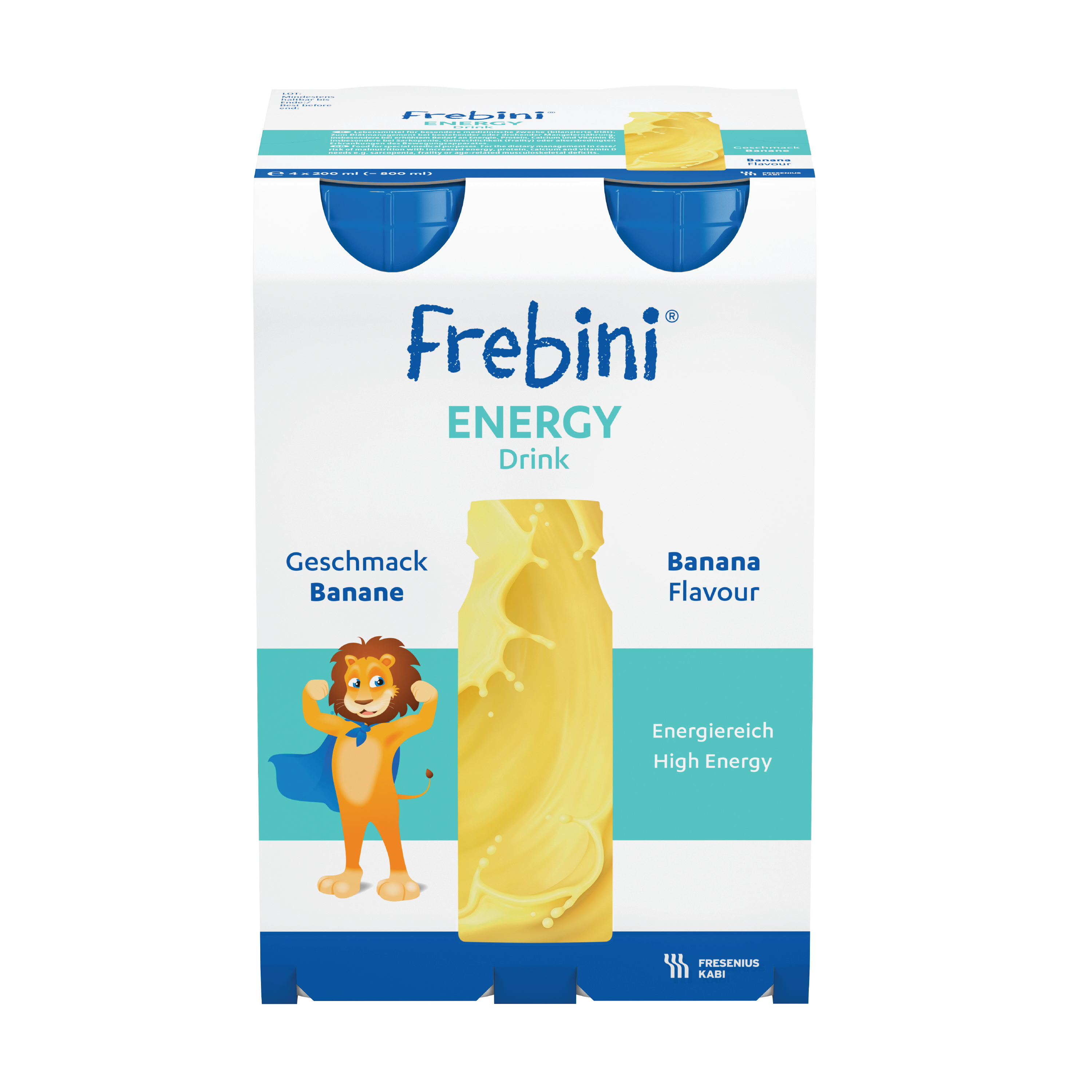 Frebini Energy Drink, Næringsdrikk banan, 4x200 ml