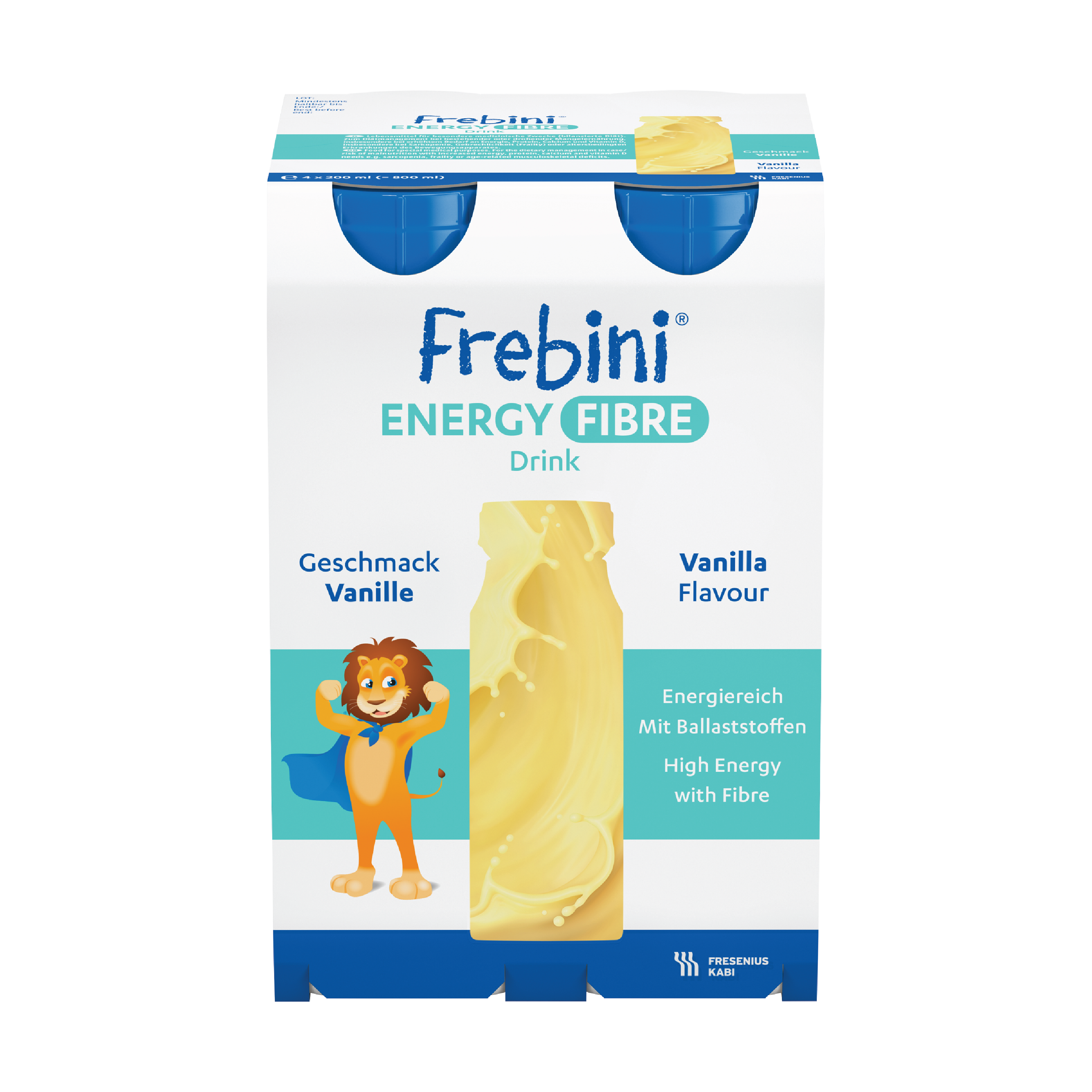 Frebini Energy Fibre Drink Næringsdrikk, Vanilje, 4x200 ml