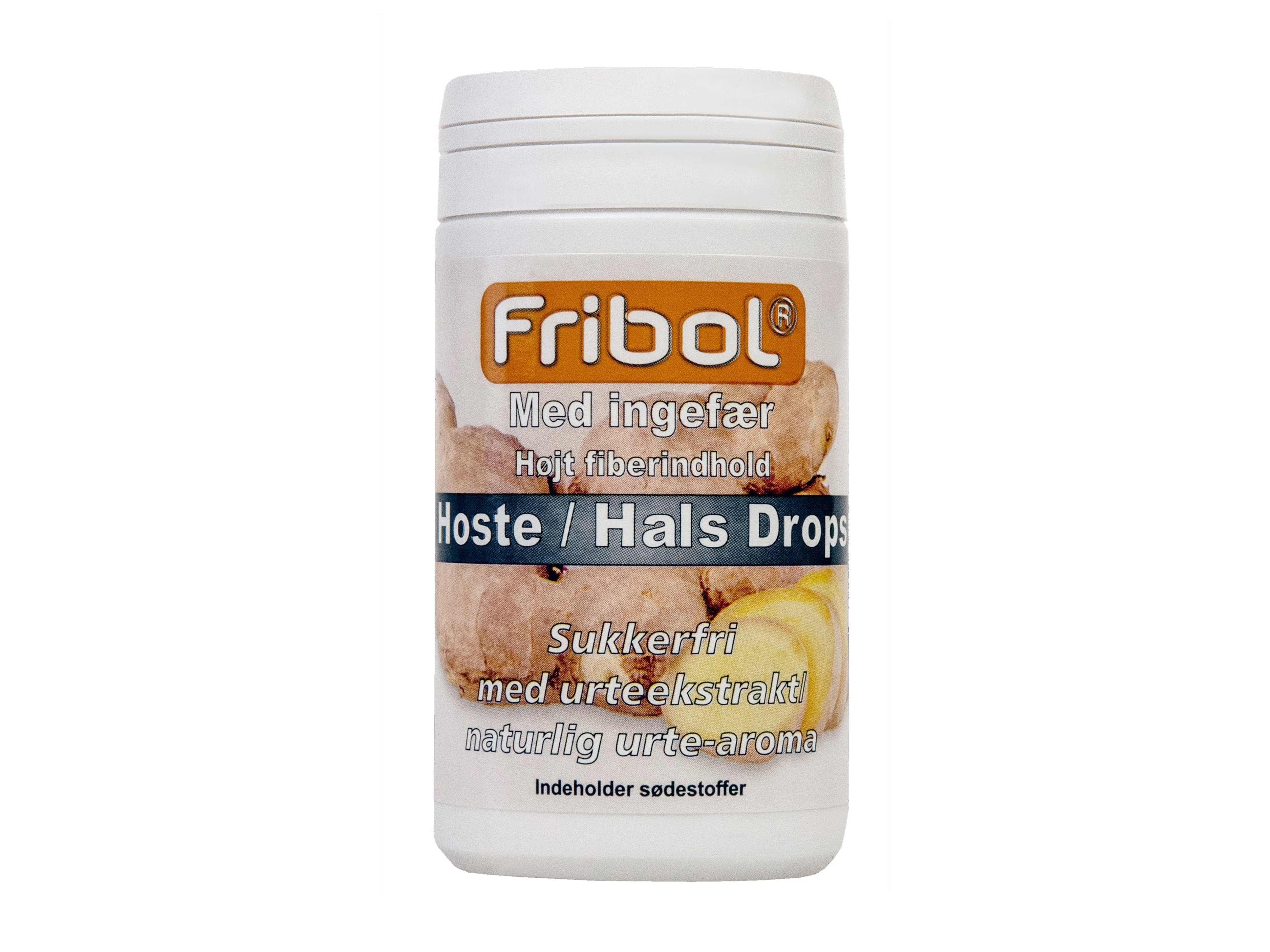 Fribol Hoste/Hals Drops Ingefær, 60 g