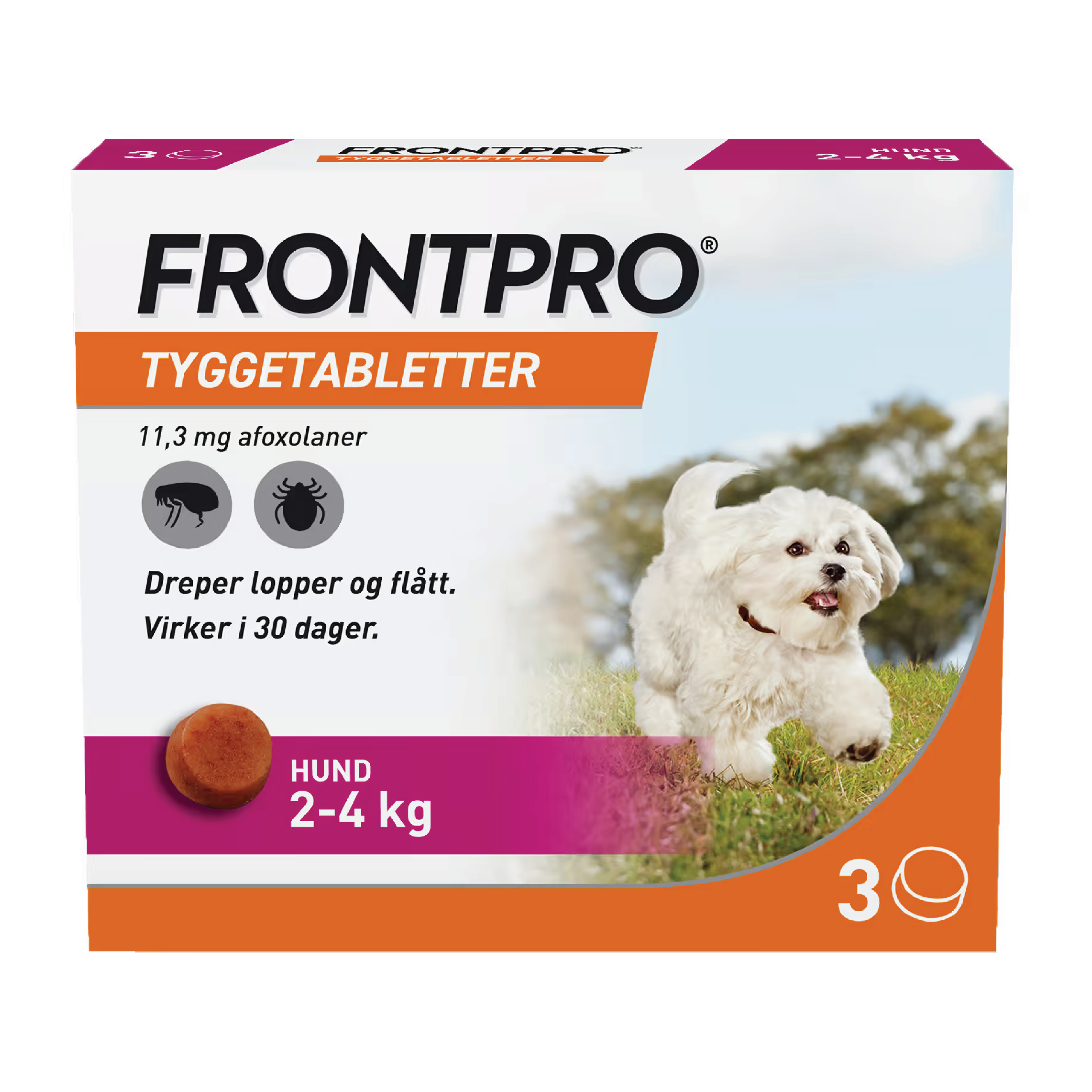 Frontpro 11 mg tyggetabletter til hund, 3 stk.