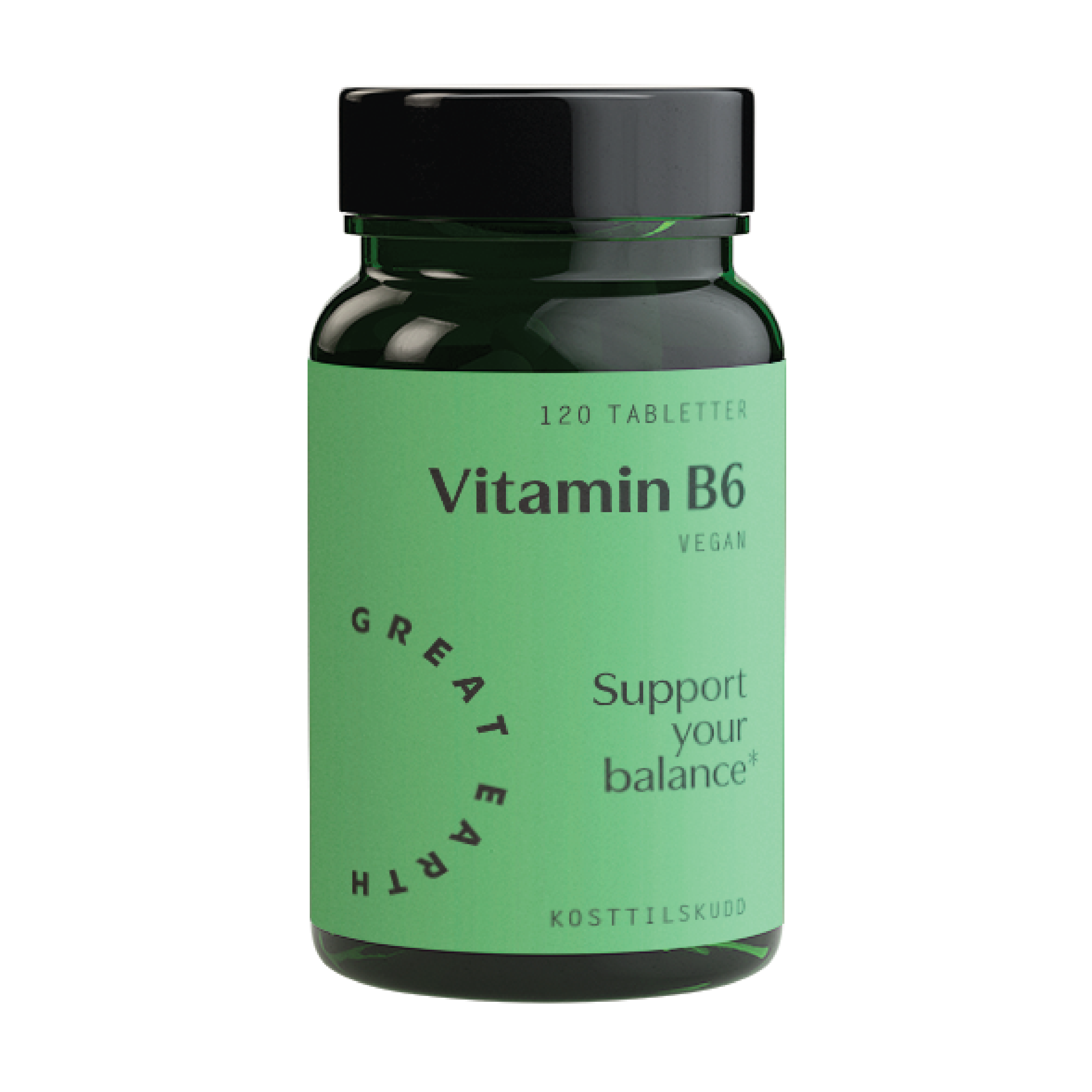 Great Earth Vitamin B6 tabletter, 120 stk.