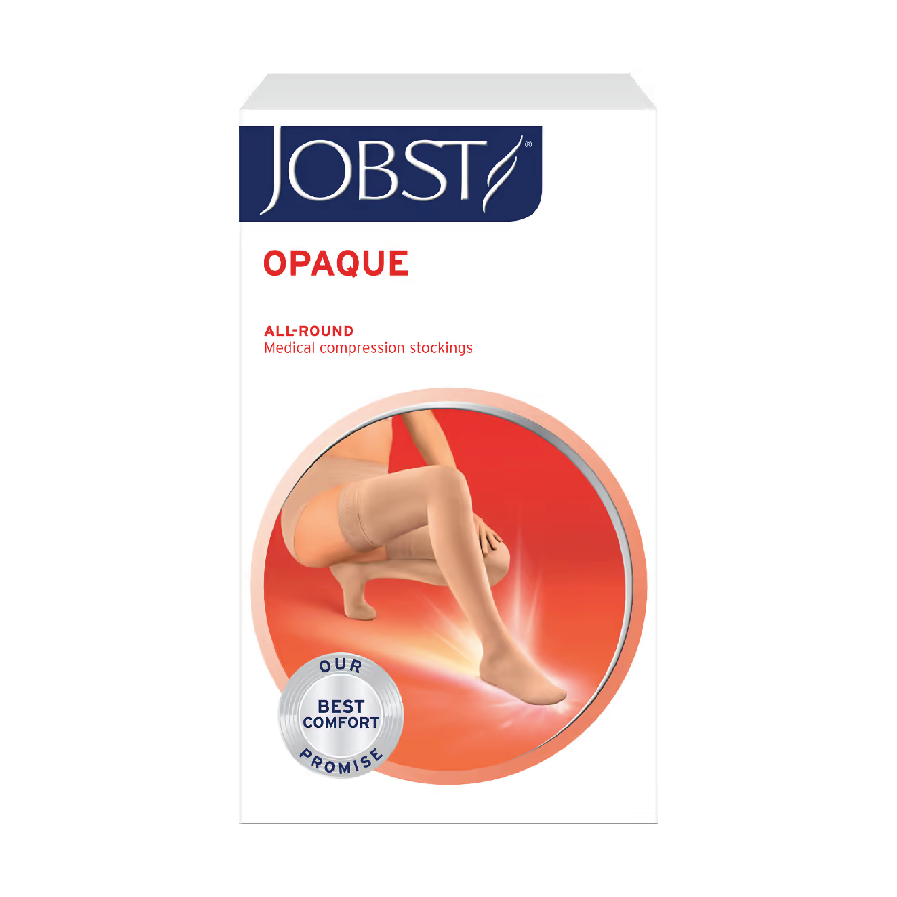 JOBST Opaque lårstrømpe, Klasse 2, small, sort, 1 par