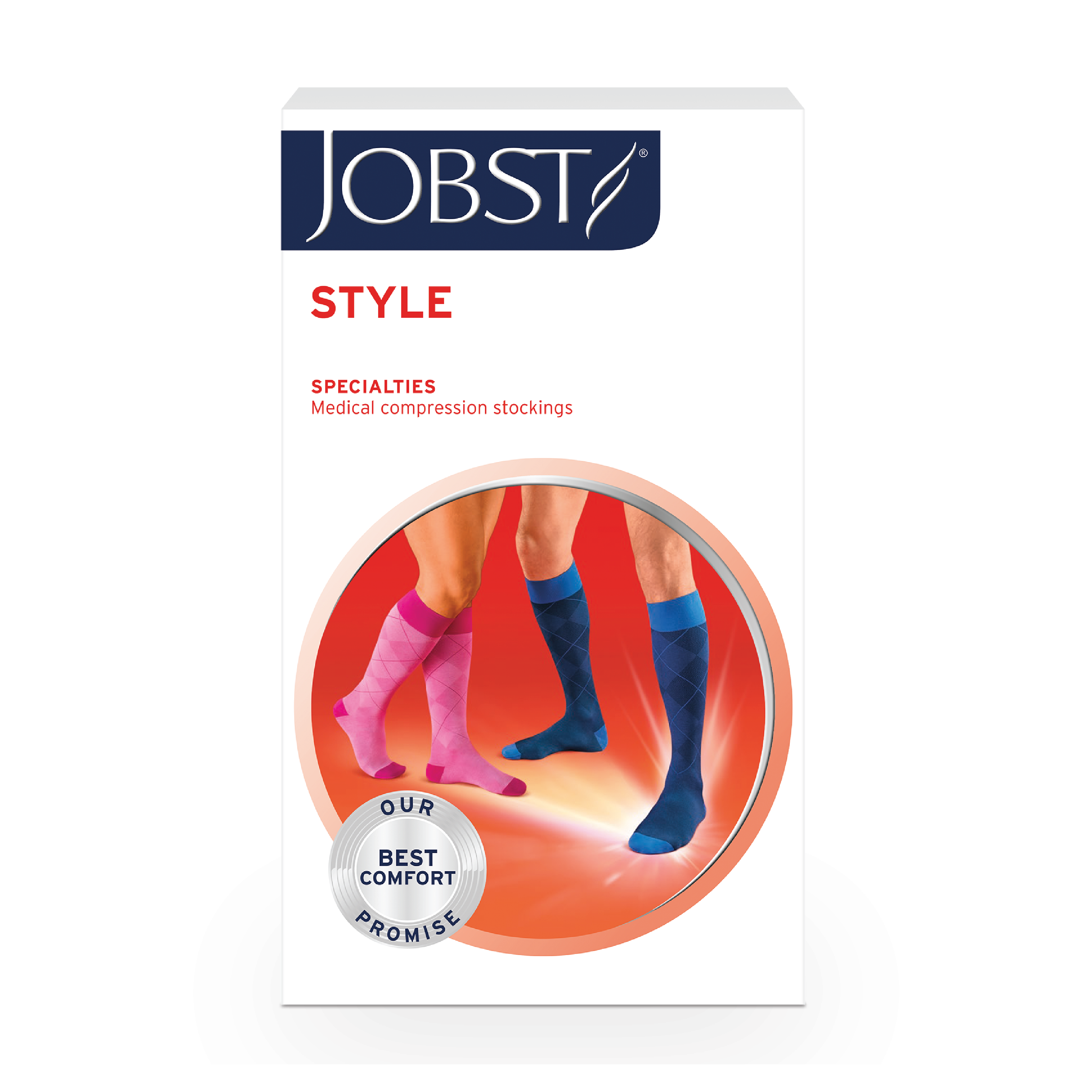 JOBST Style knestrømpe, Klasse 1, x-large, grå, 1 par