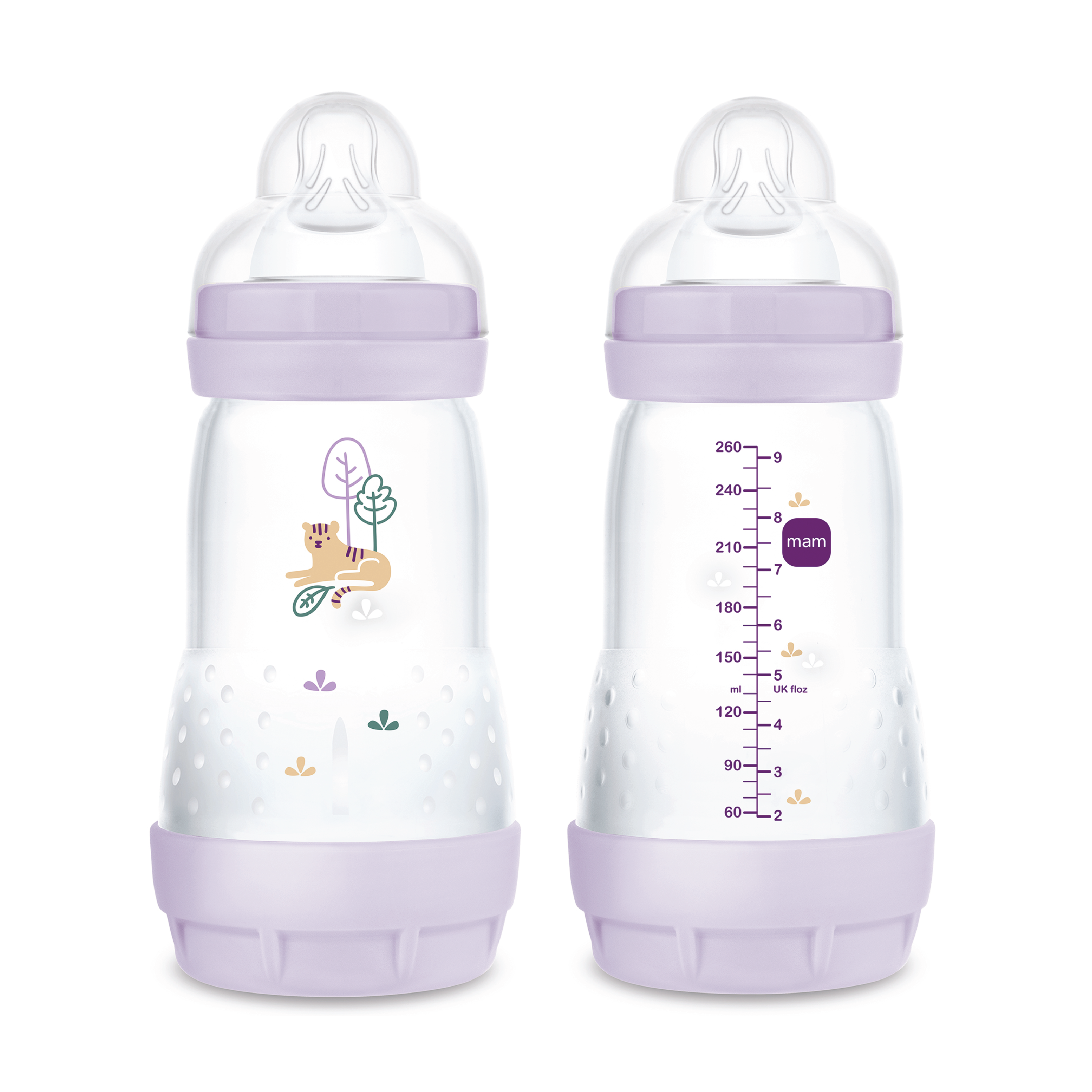 MAM Easy Start Anti-Colic Tåteflaske, Lilla, 260 ml