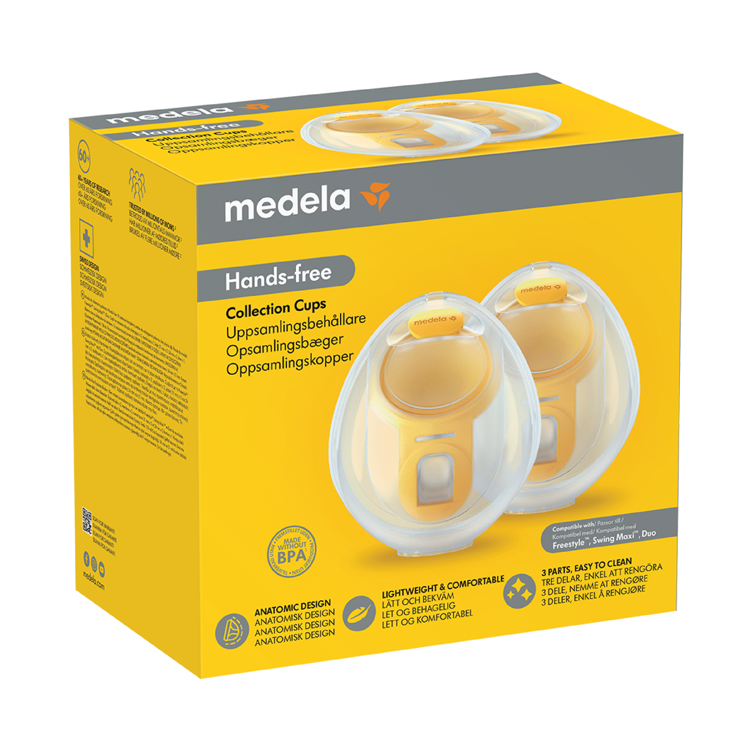 Medela Hands-Free Oppsamlingskopper komplett pumpesett, 1 sett