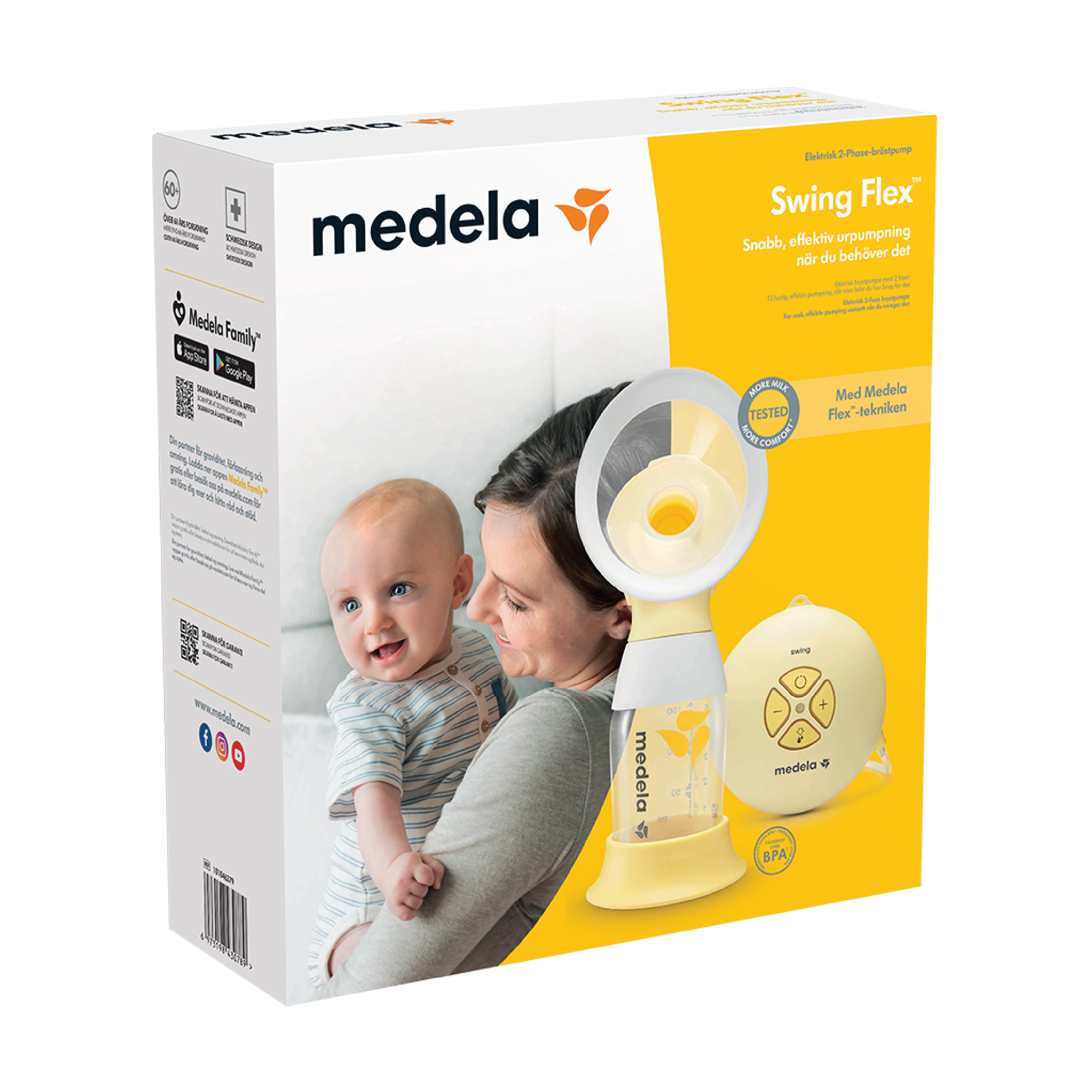 Medela Swing Flex Brystpumpe, 1 stk.