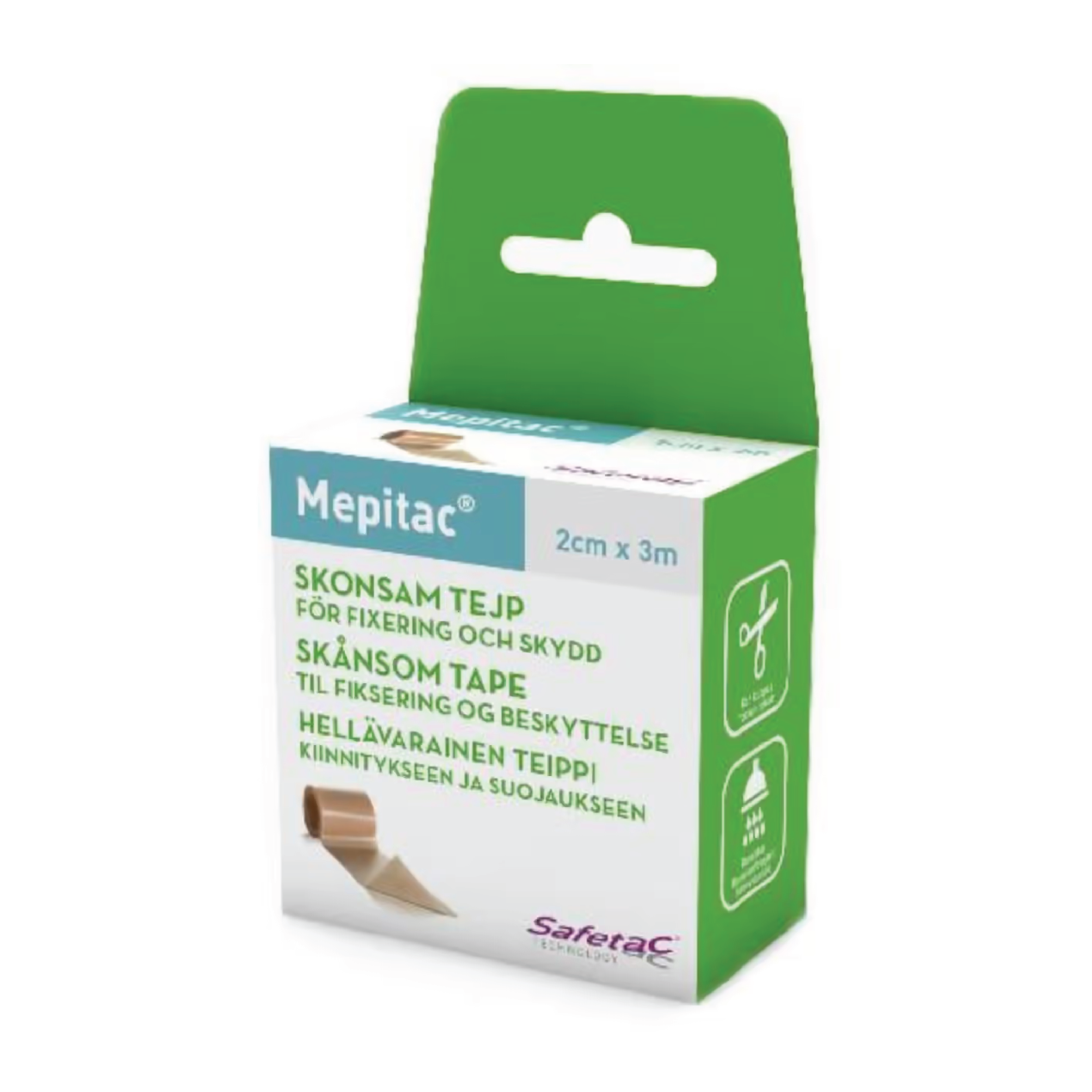 Mepitac Silikontape, 2 cm x 3m, 1 stk.